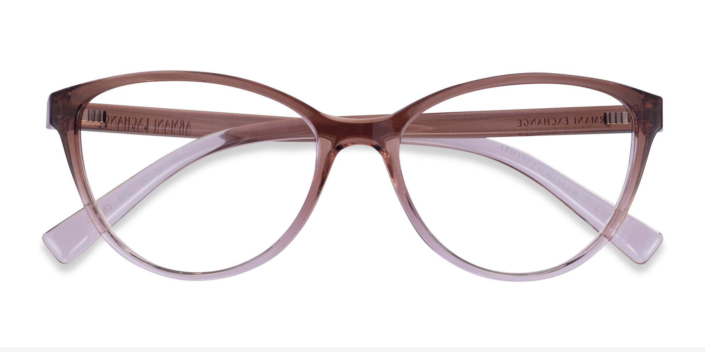 Gradient Transparent Brown Armani Exchange AX3053 - Plastic Eyeglasses