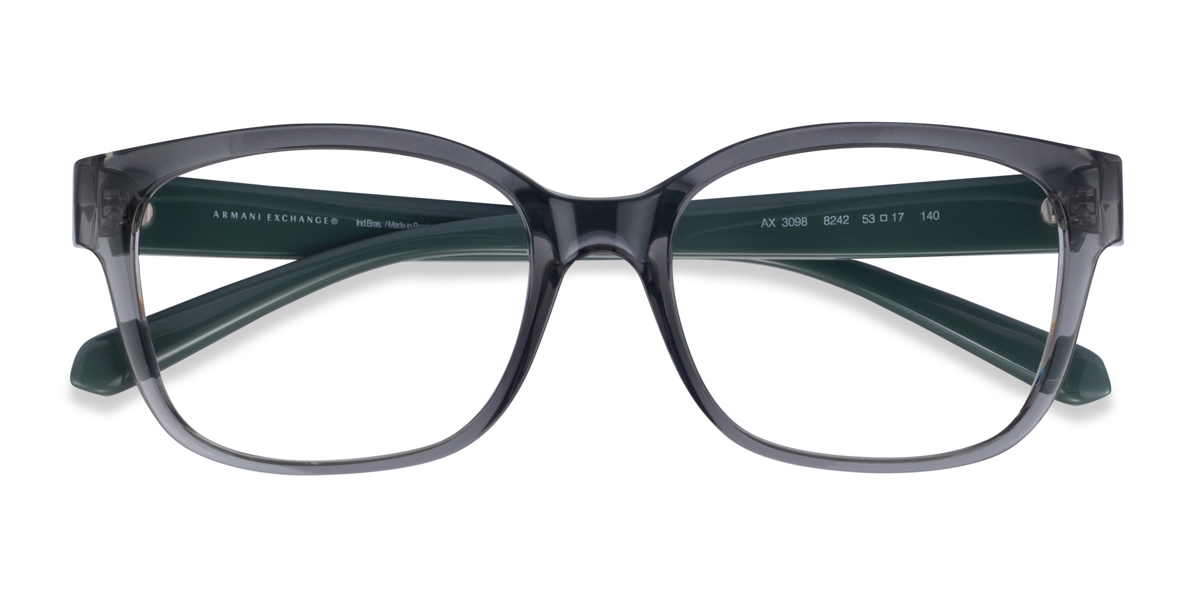 Shiny Transparent Gray Armani Exchange AX3098 - Plastic Eyeglasses