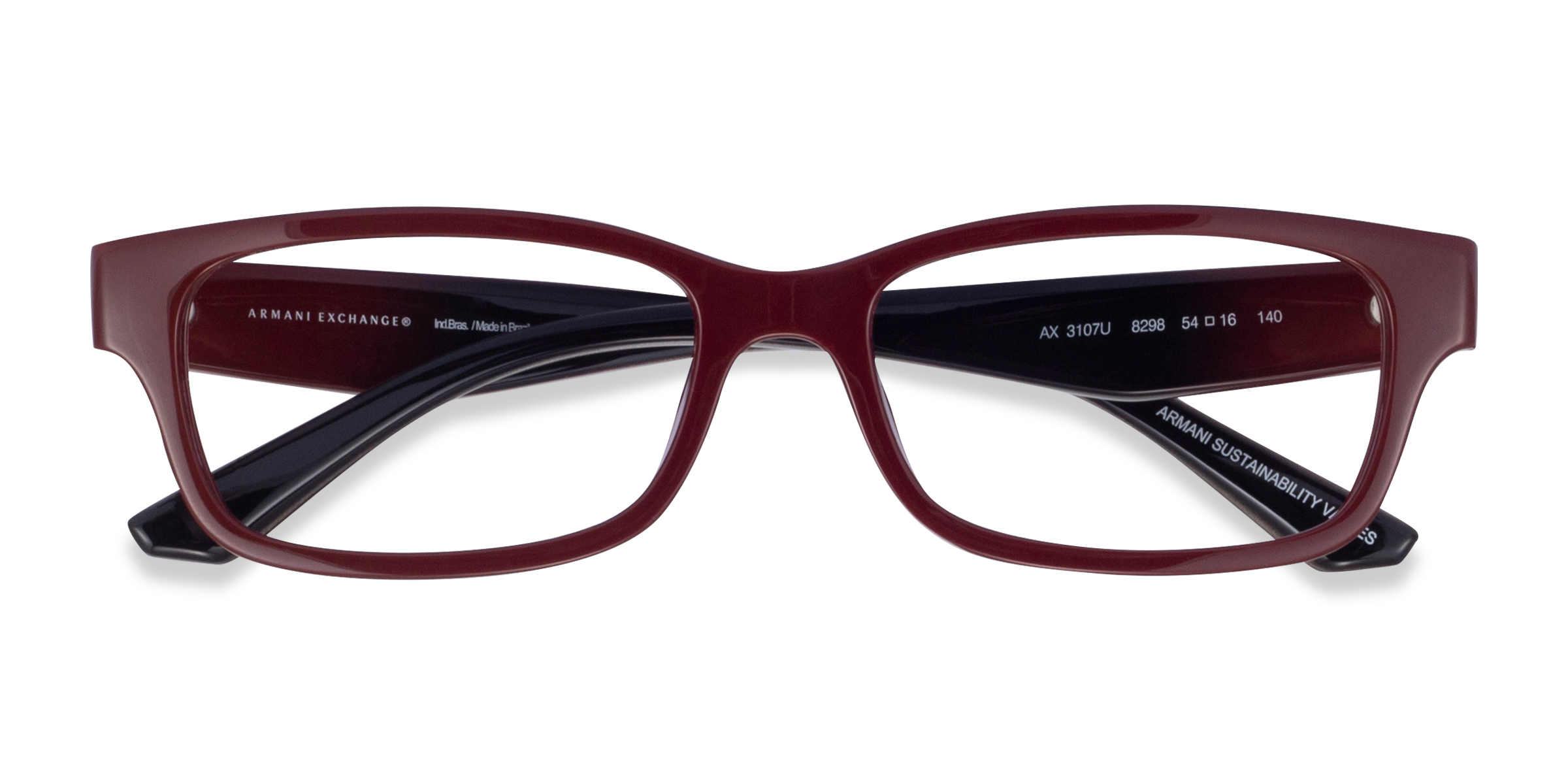 Dark Red Armani Exchange AX3107U -  Alternative-materials Lunettes de vue
