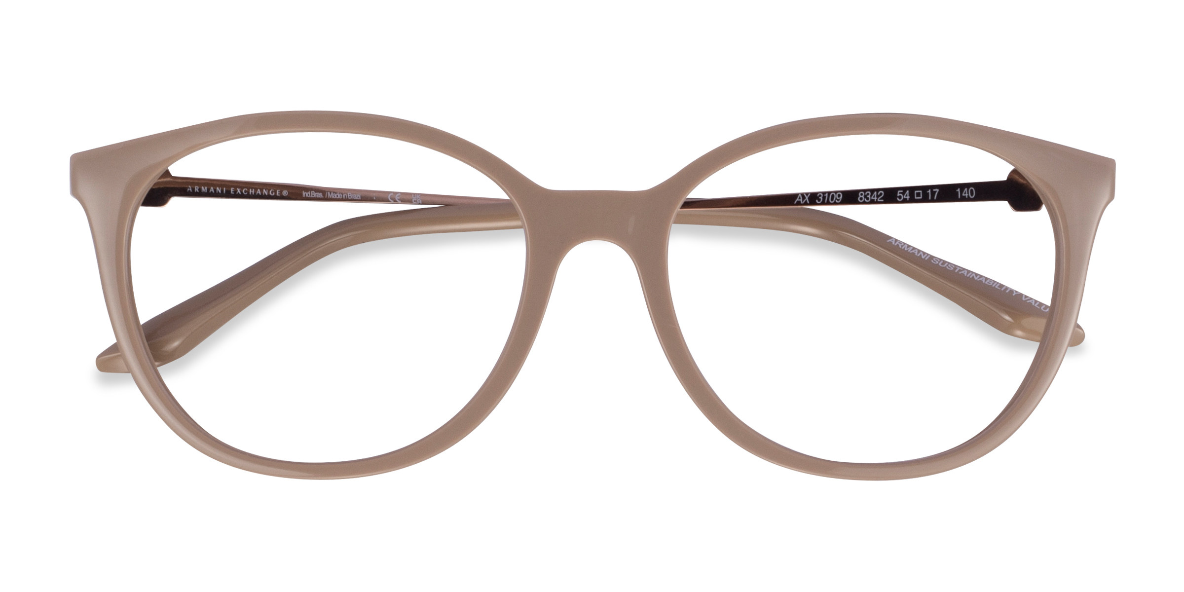 Matte Brown Armani Exchange AX3109 -  Alternative-materials Eyeglasses