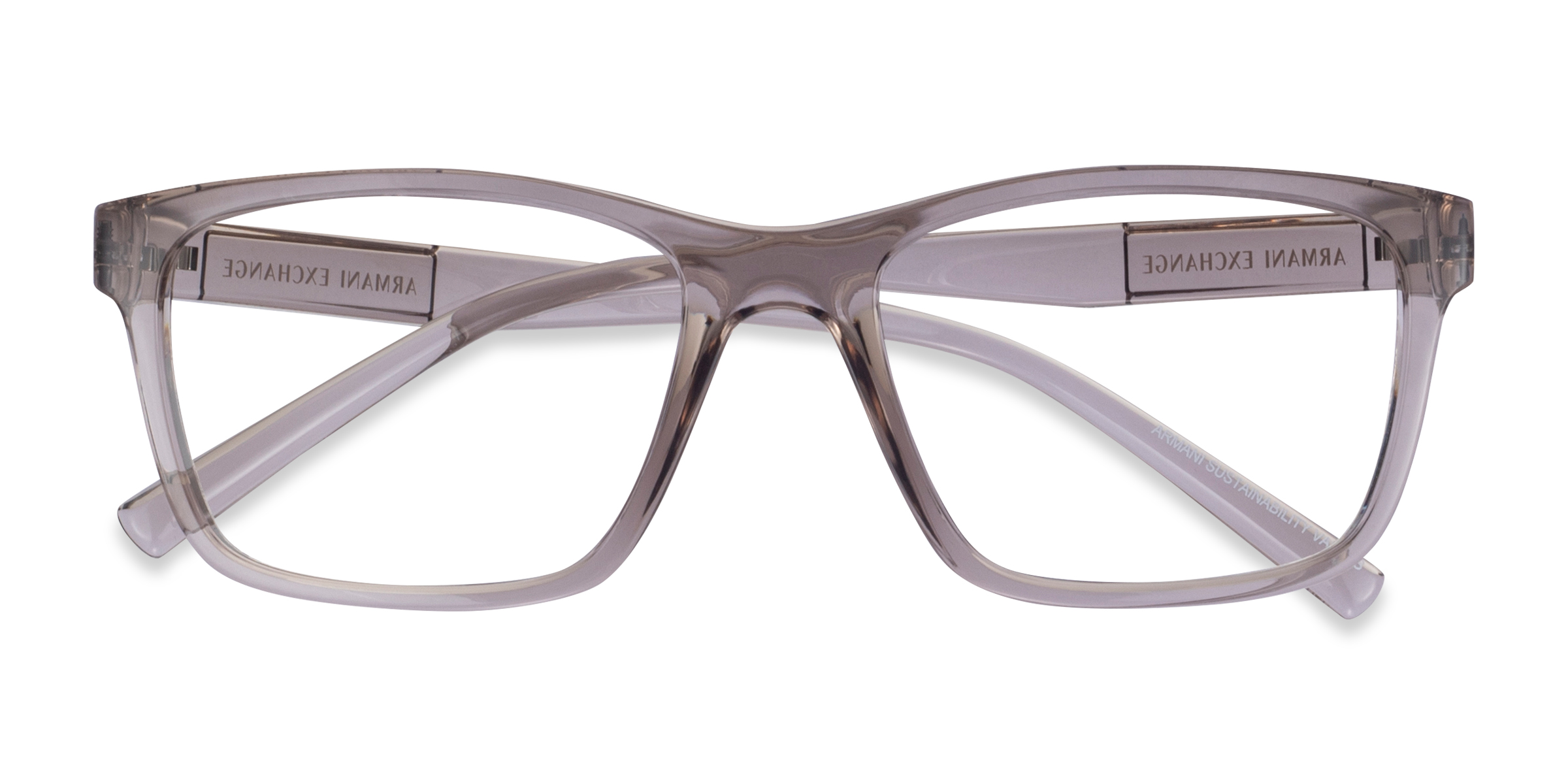 Shiny Transparent Brown Armani Exchange AX3114 - Alternative-materials Eyeglasses