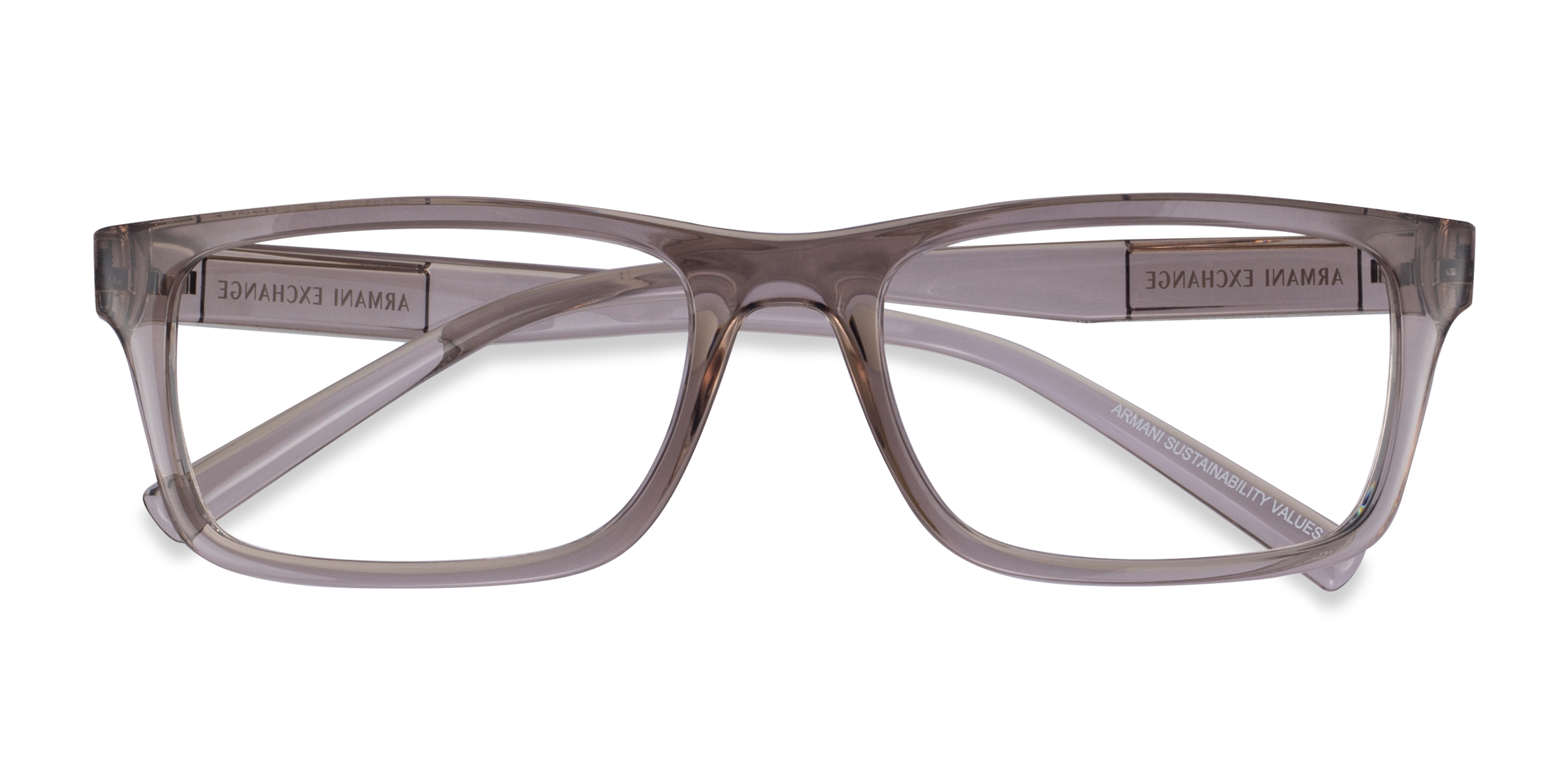 Shiny Transparent Brown Armani Exchange AX3115 -  Alternative-materials Eyeglasses