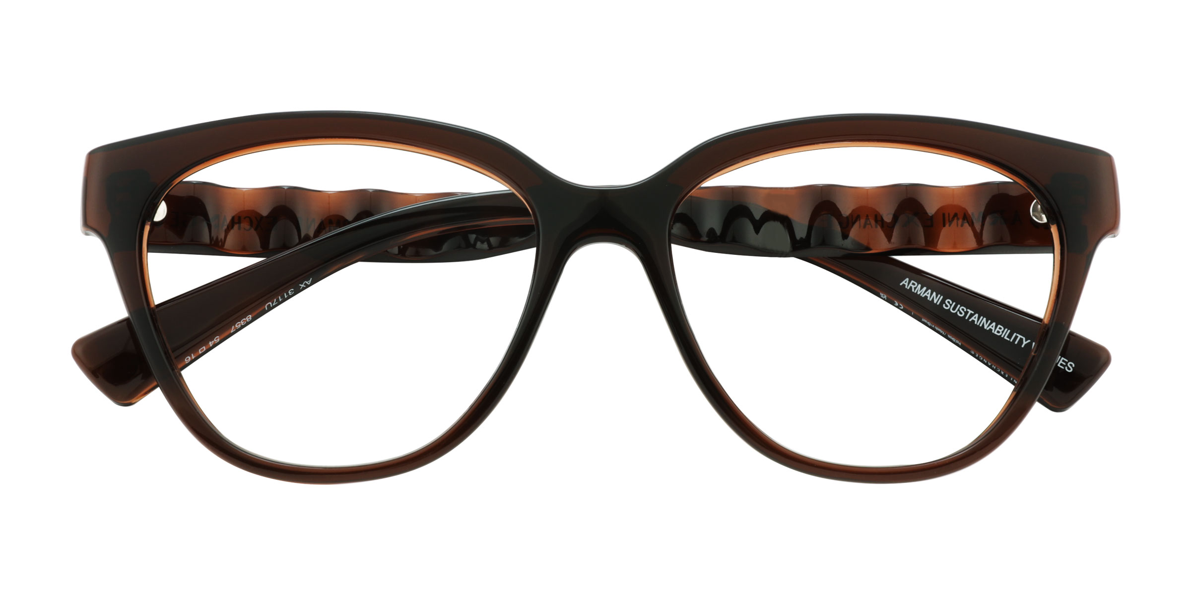 Brown Armani Exchange AX3117U - Alternative-materials Eyeglasses