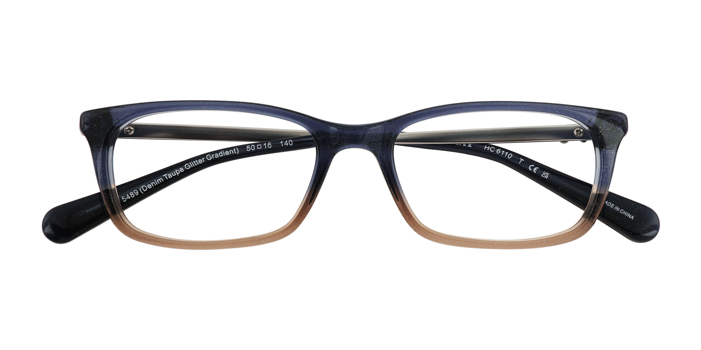 Blue Brown Gradient Coach HC6110 - Métal Lunettes de vue