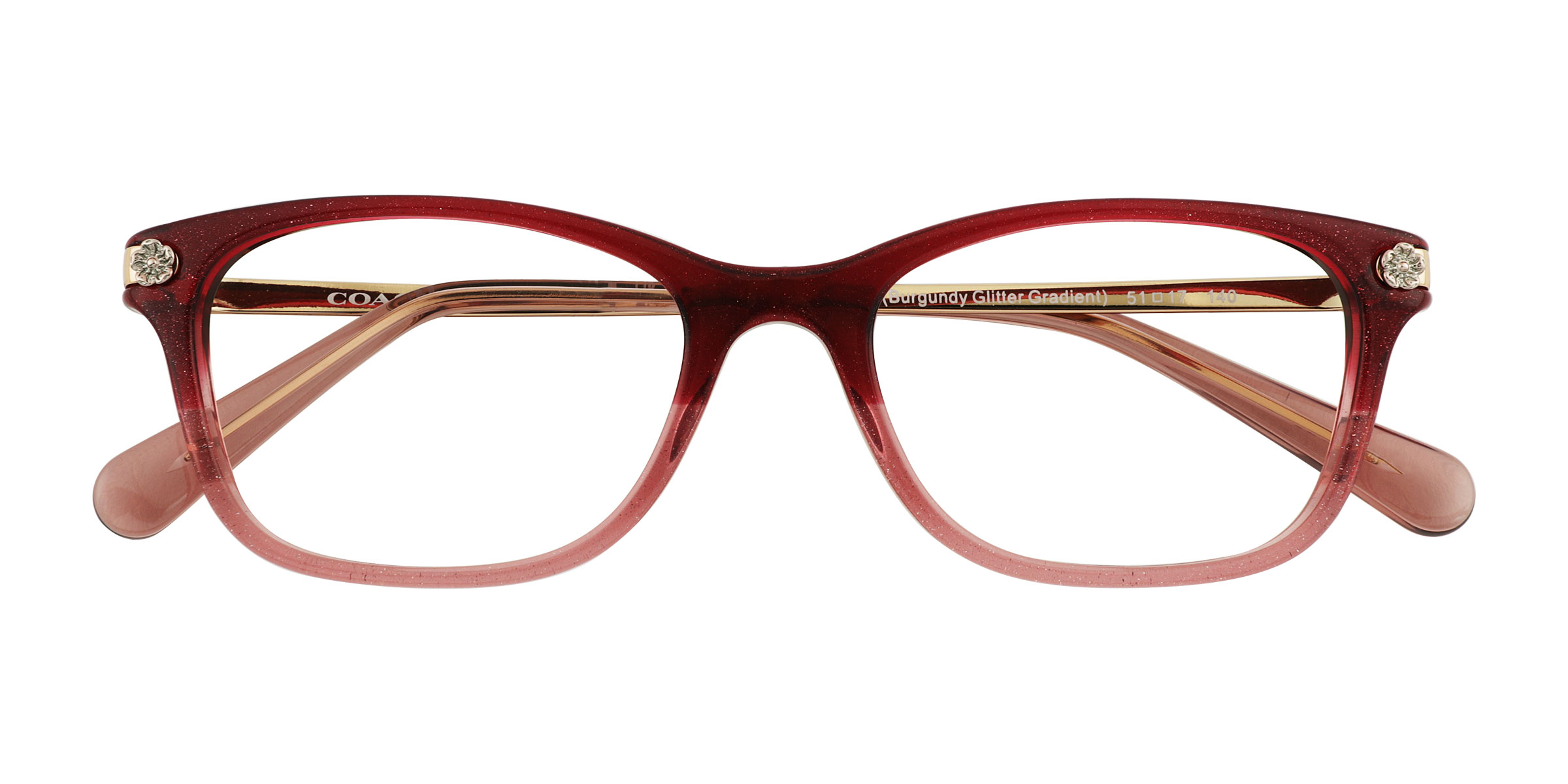 Burgundy Glitter Gradient Coach HC6142 - Acétate Lunettes de vue