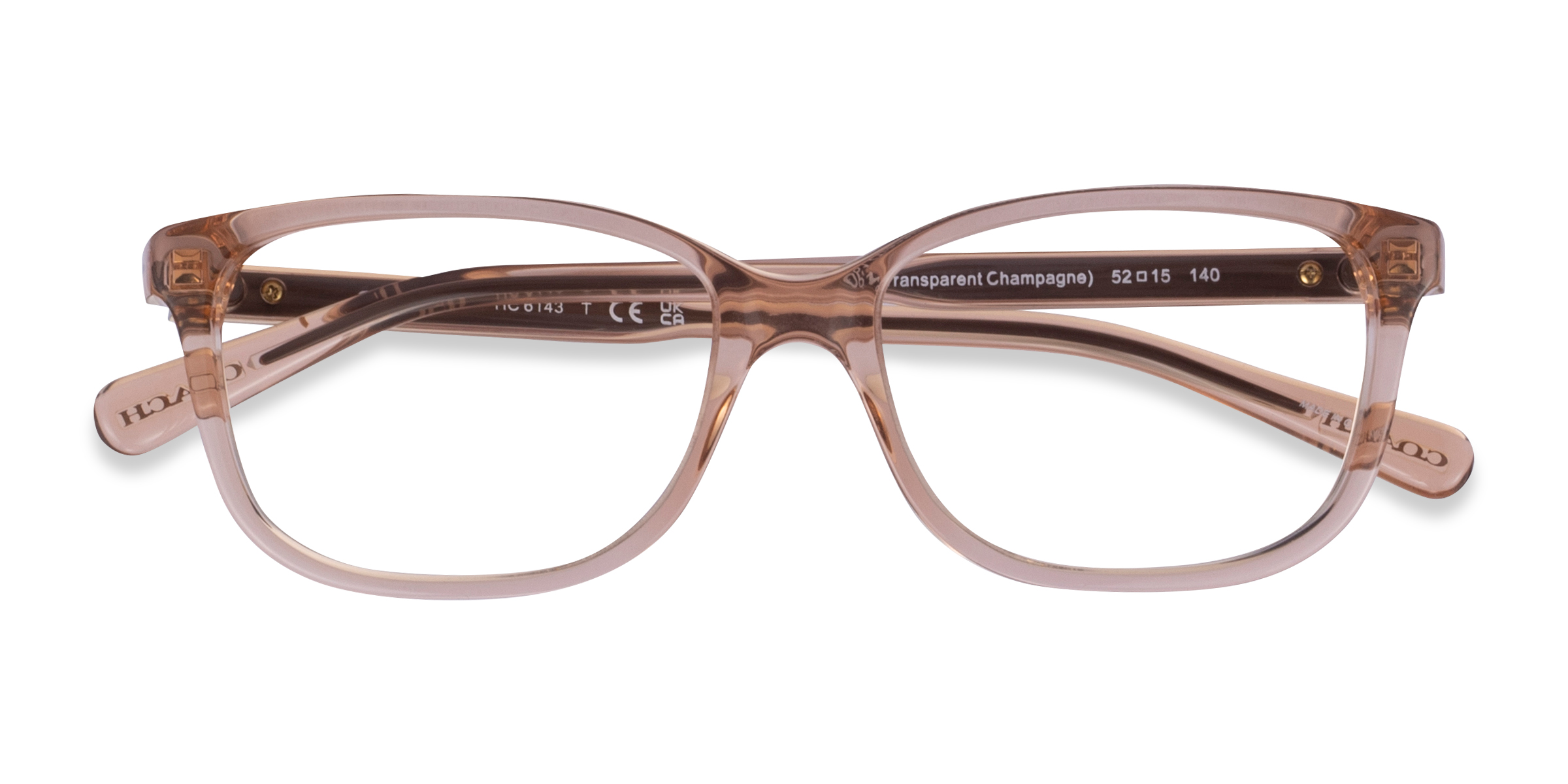 Transparent Champagne Coach HC6143 - Acetate Eyeglasses