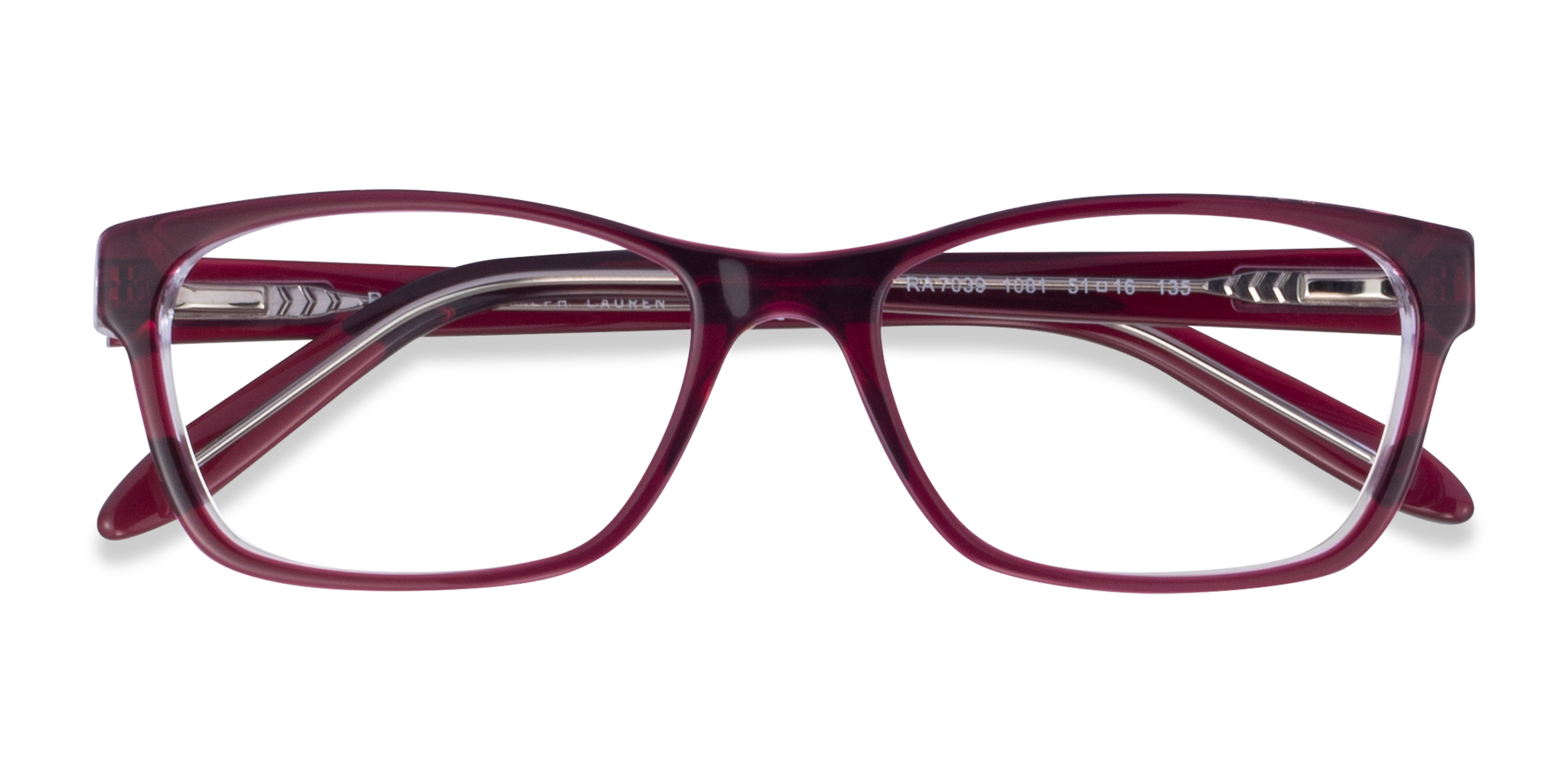 Shiny Red On Crystal Ralph RA7039 - Acétate Lunettes de vue