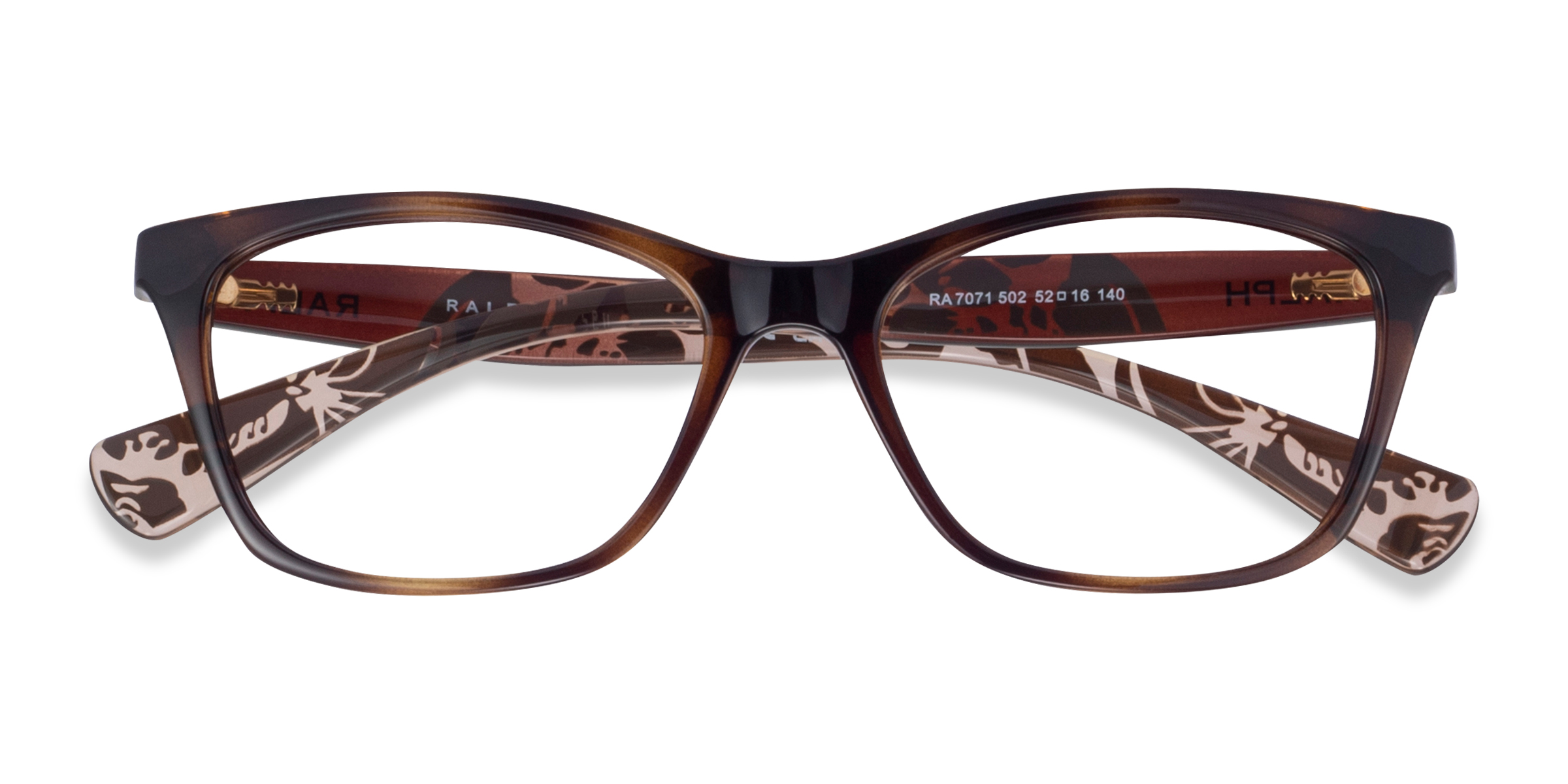 Shiny Brown Tortoise Ralph RA7071 - Plastic Eyeglasses