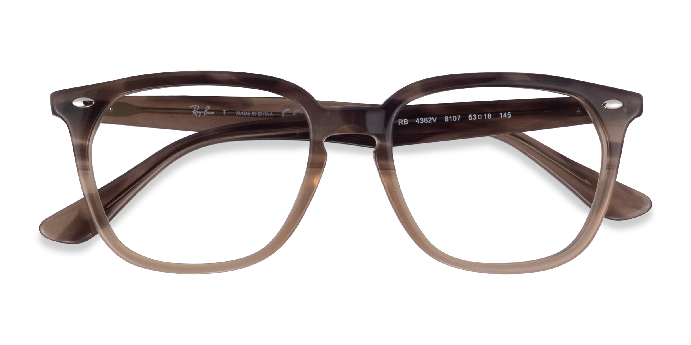 Striped Brown Ray-Ban RB4362V - Plastic Eyeglasses