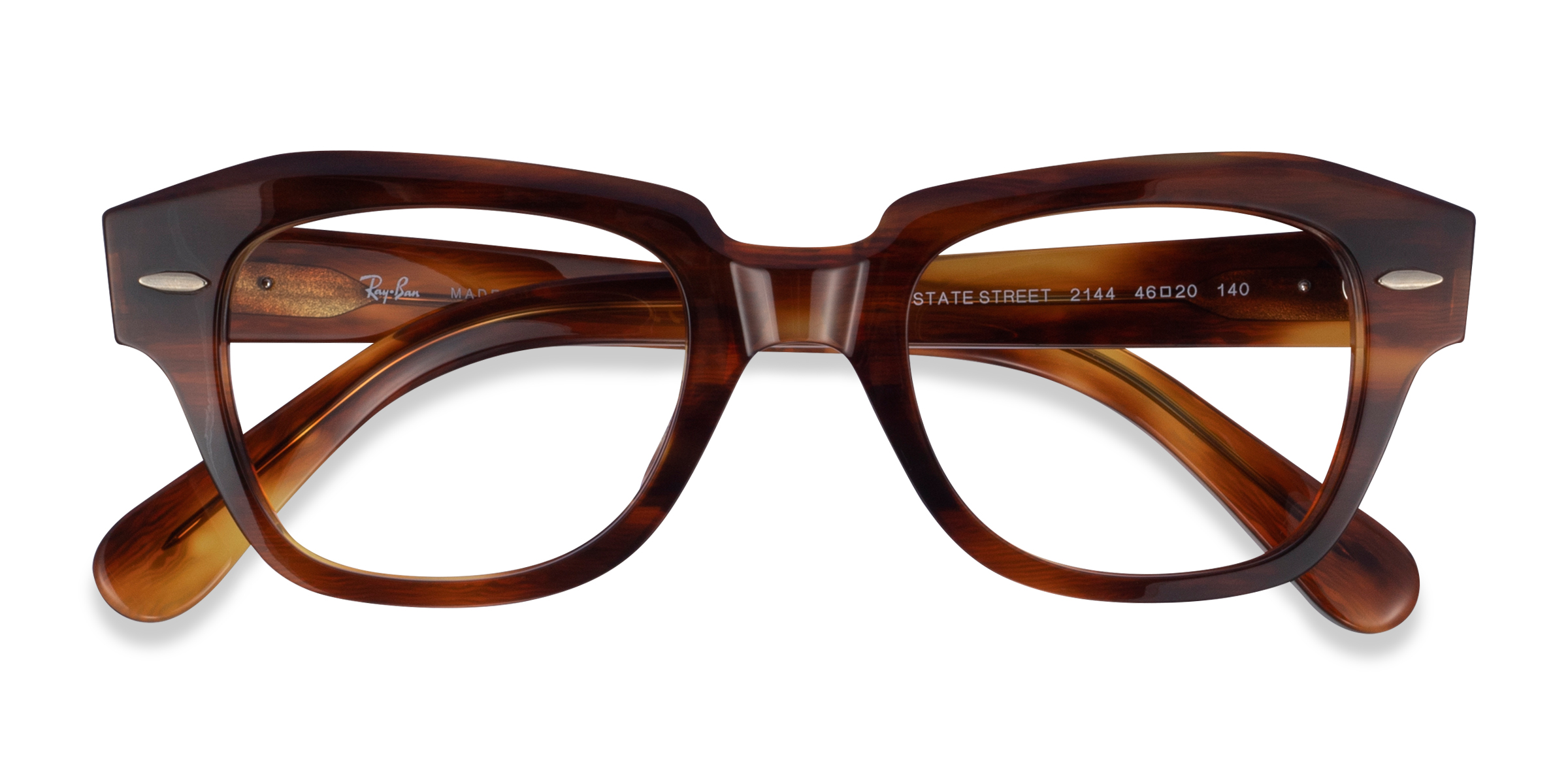 Striped Brown Ray-Ban RB5486 - Acetate Eyeglasses