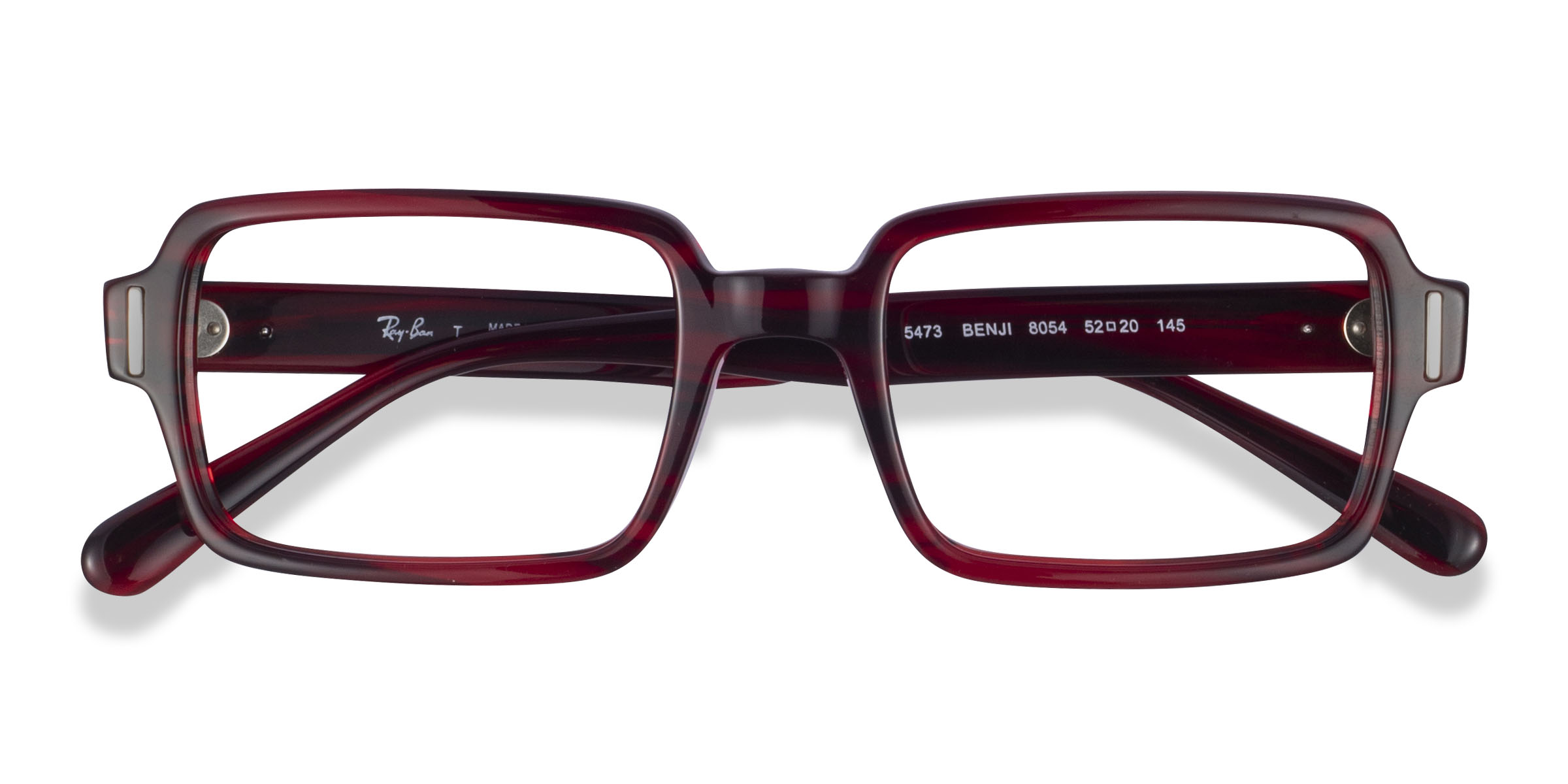 Striped Red Ray-Ban RB5473 Benji - Acetate Eyeglasses