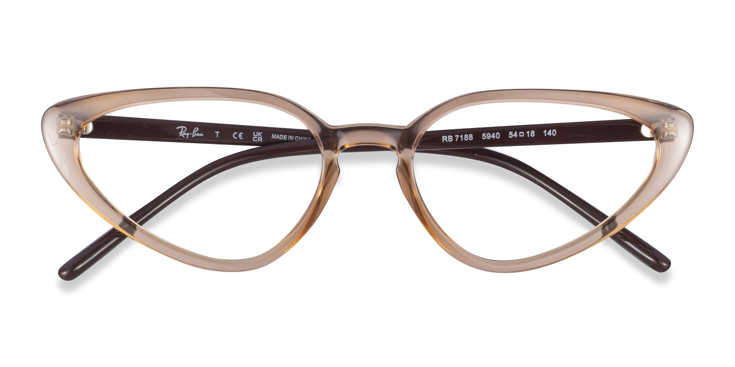 Brun Ray-Ban RB7188 - Plastique Lunettes de vue