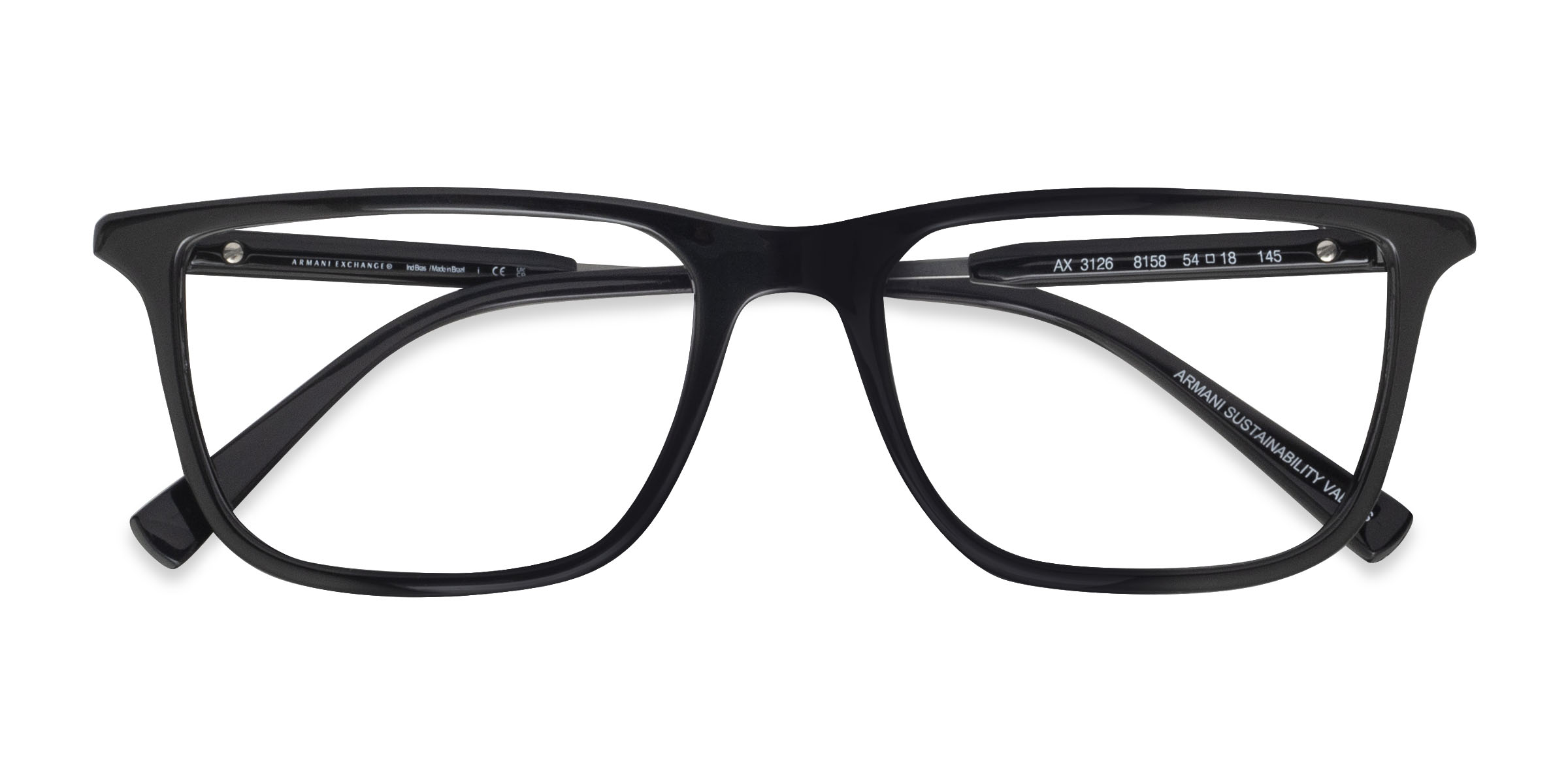 Black Armani Exchange AX3126 - Alternative-materials Eyeglasses
