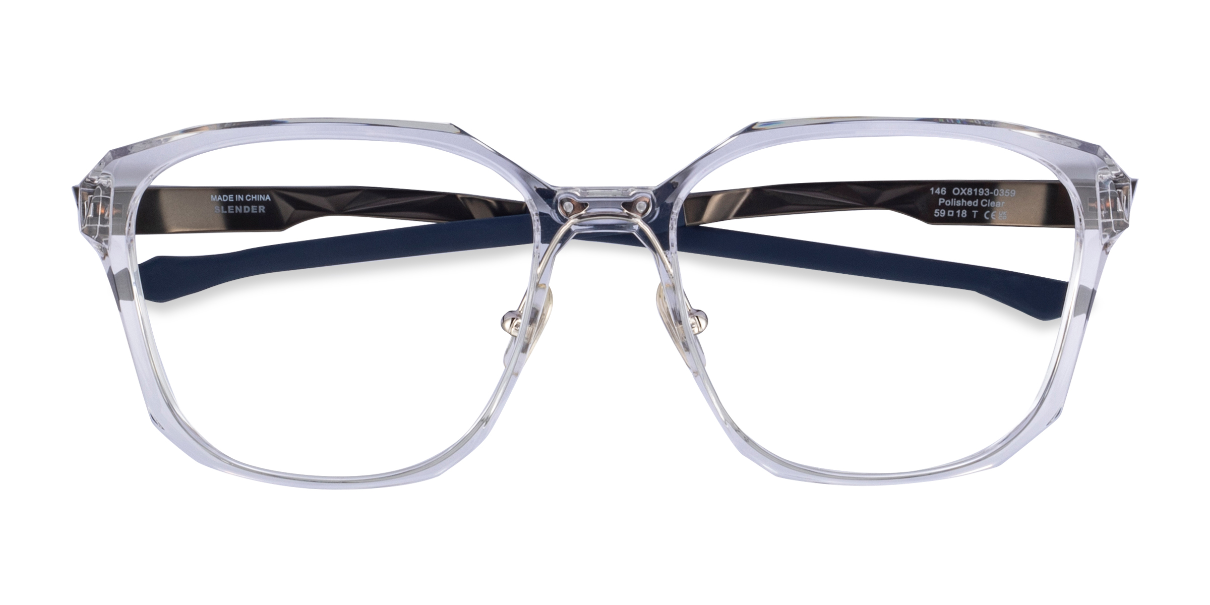 Polished Clear Oakley Slender - Plastic Eyeglasses
