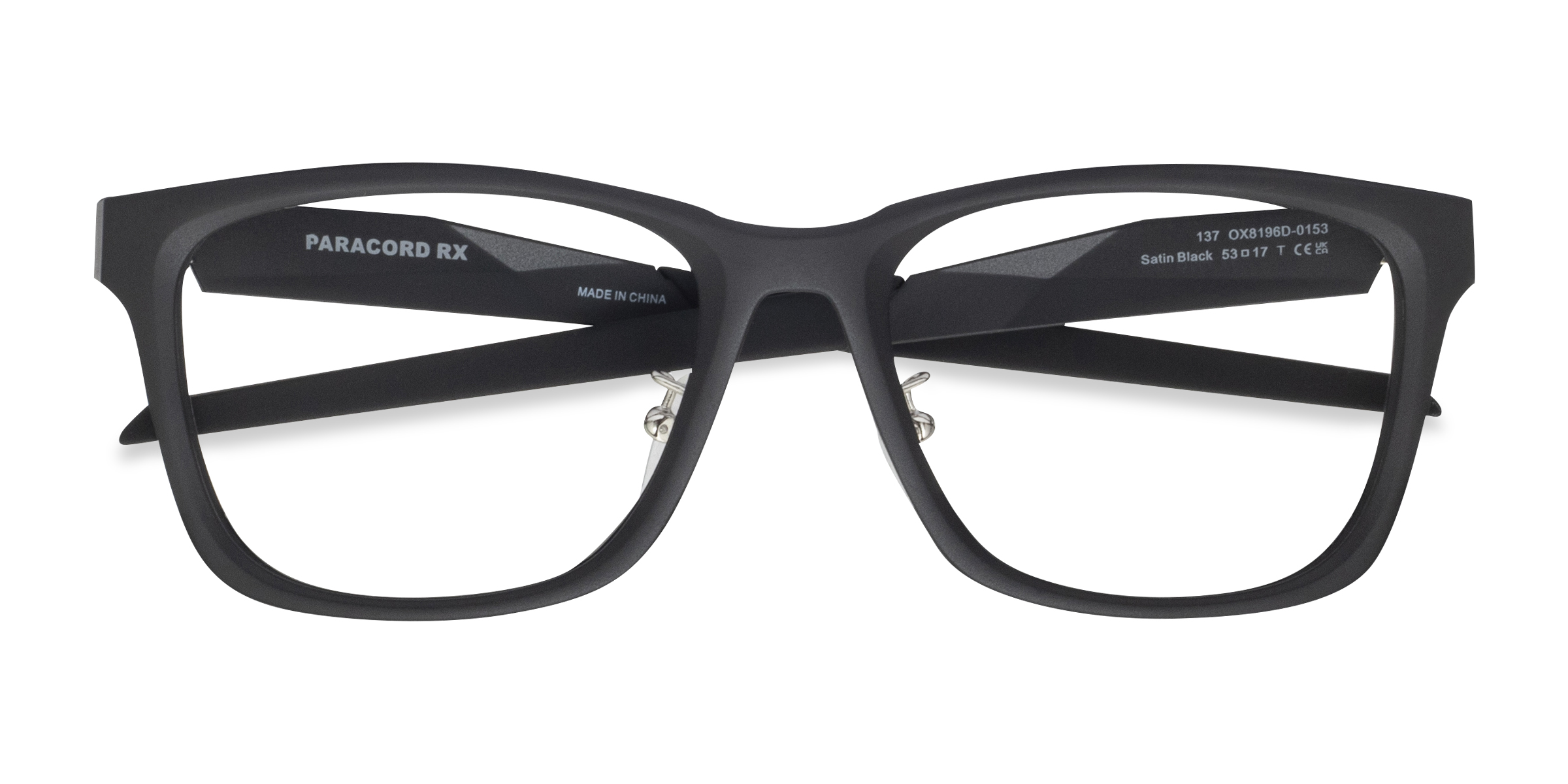 Satin Black Oakley Paracord Rx - Plastic Eyeglasses