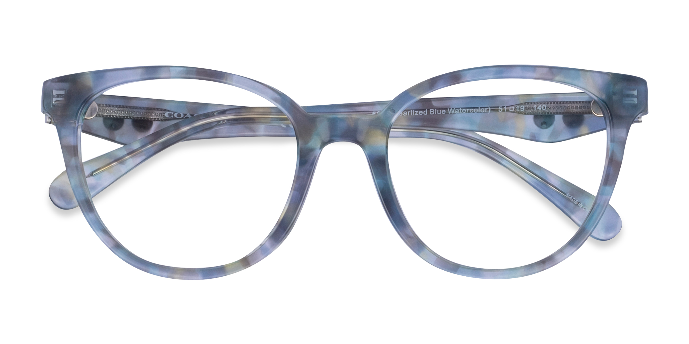 Pearlized Blue Watercolor Coach HC6259U - Acetate Eyeglasses