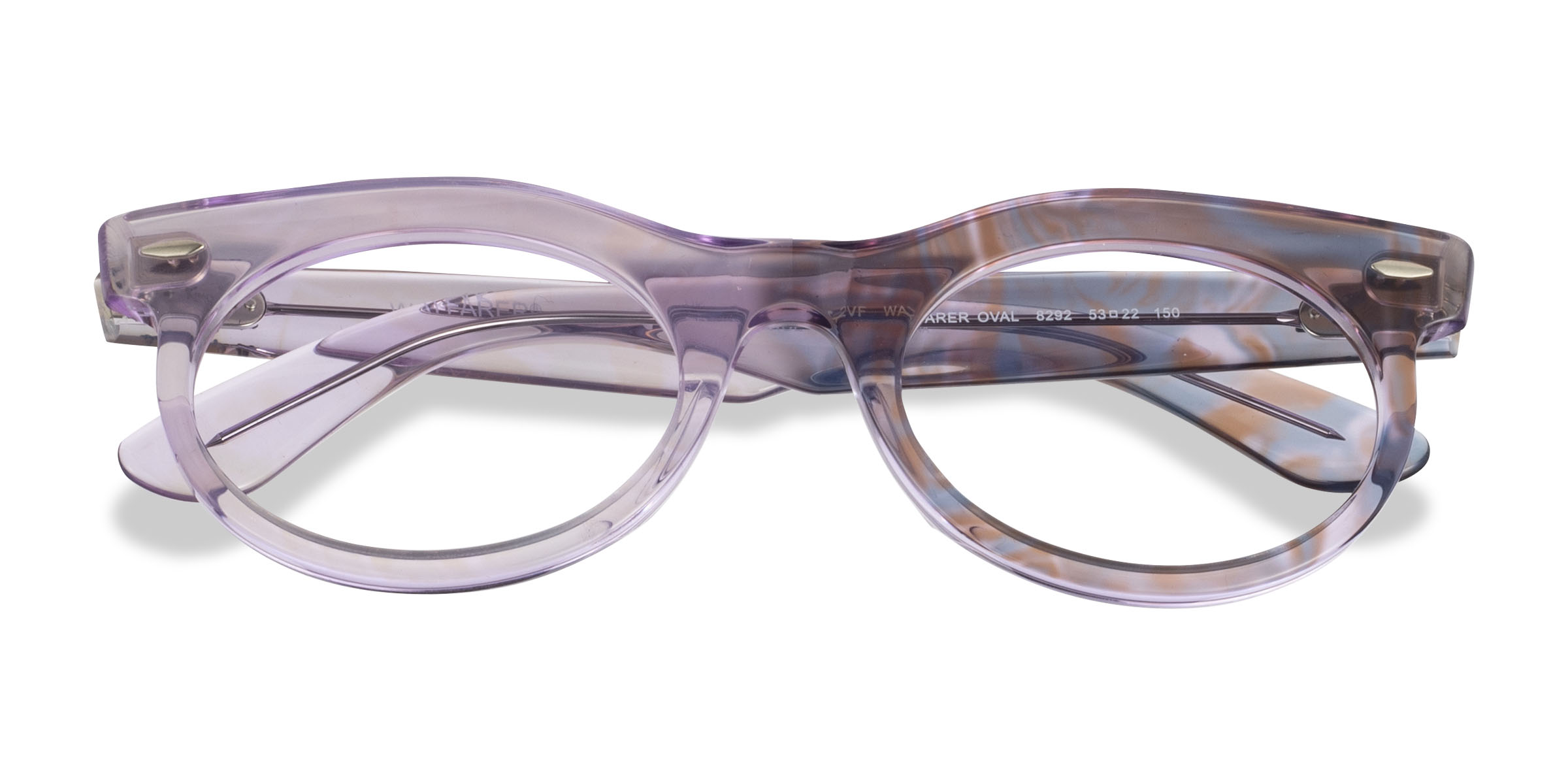 Photo Waves Purple Ray-Ban RB2242VF Wayfarer Oval Change - Acetate Eyeglasses