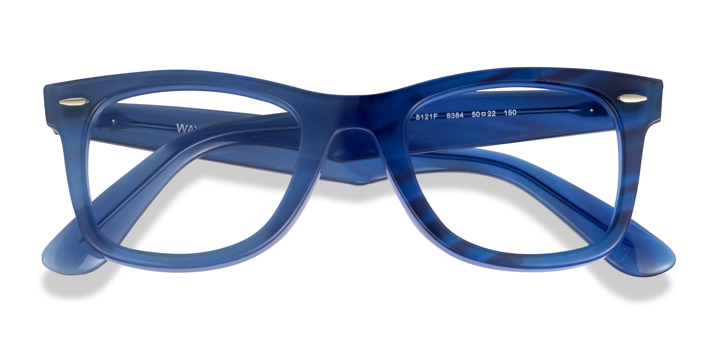 Photo Striped Blue Ray-Ban RB5121F Wayfarer Change - Acetate Eyeglasses