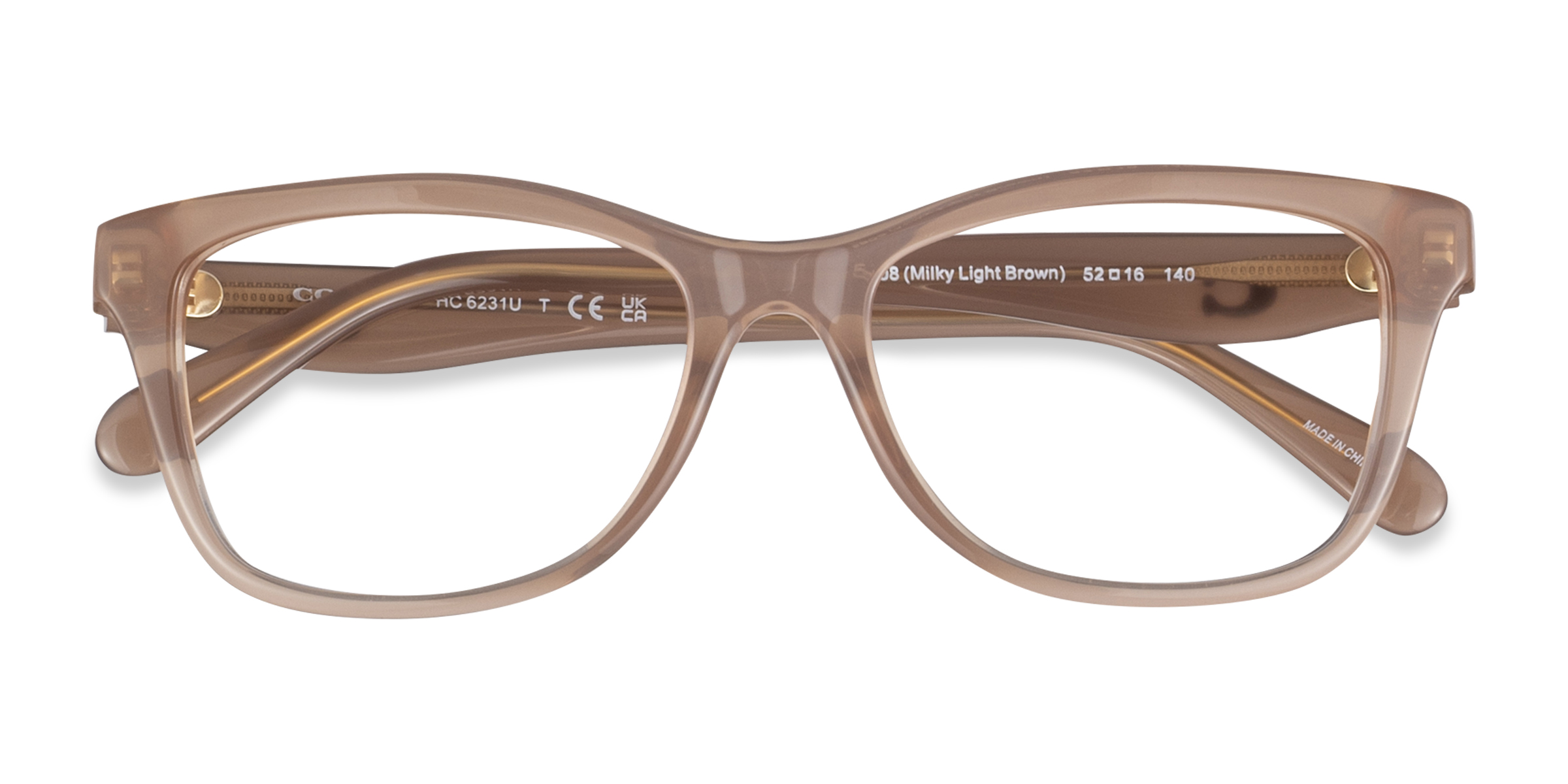 Milky Light Brown Coach HC6231U - Acetate Eyeglasses