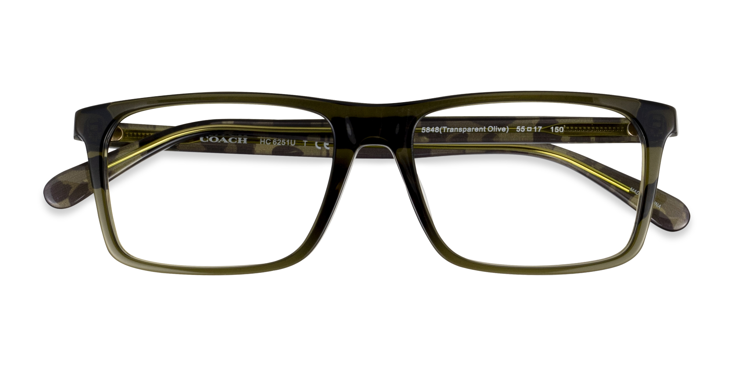 Transparent Olive Coach HC6251U - Acétate Lunettes de vue