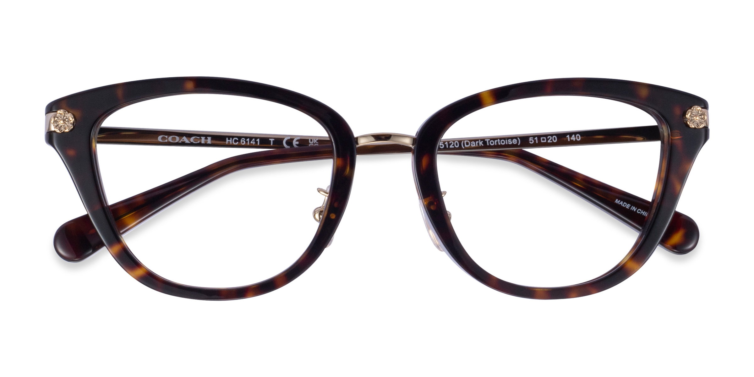 Dark Tortoise Coach HC6141 - Metal Eyeglasses