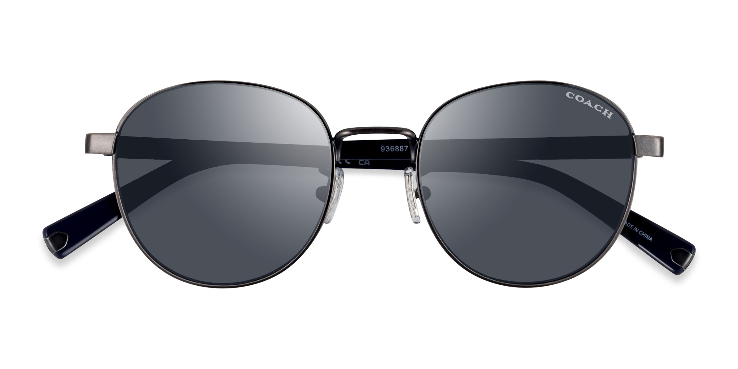 Antique Gunmetal Coach HC7131 C6195 - Métal Lunettes de soleil