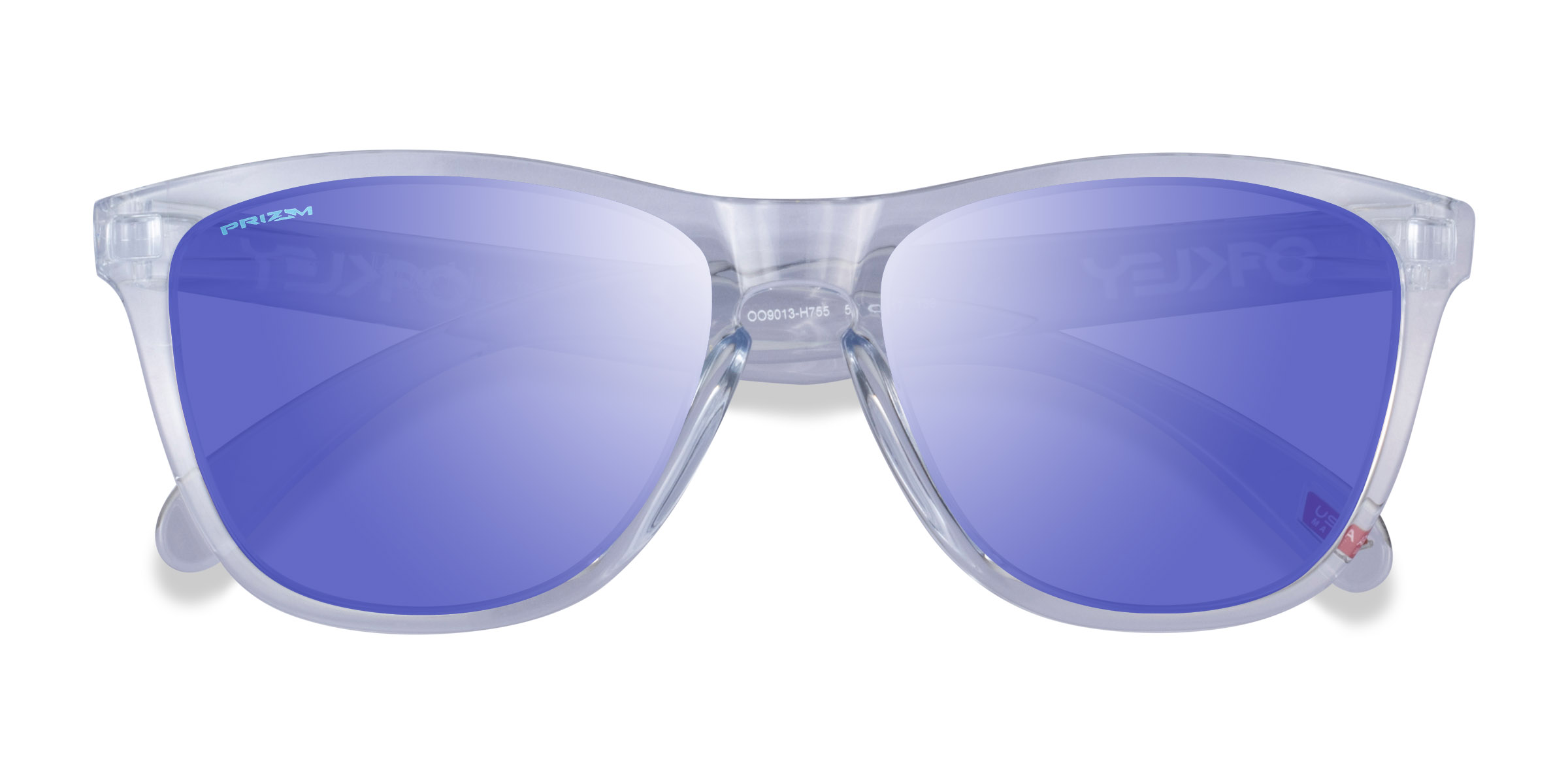 Polished Clear Oakley Frogskins -  Plastic Sunglasses