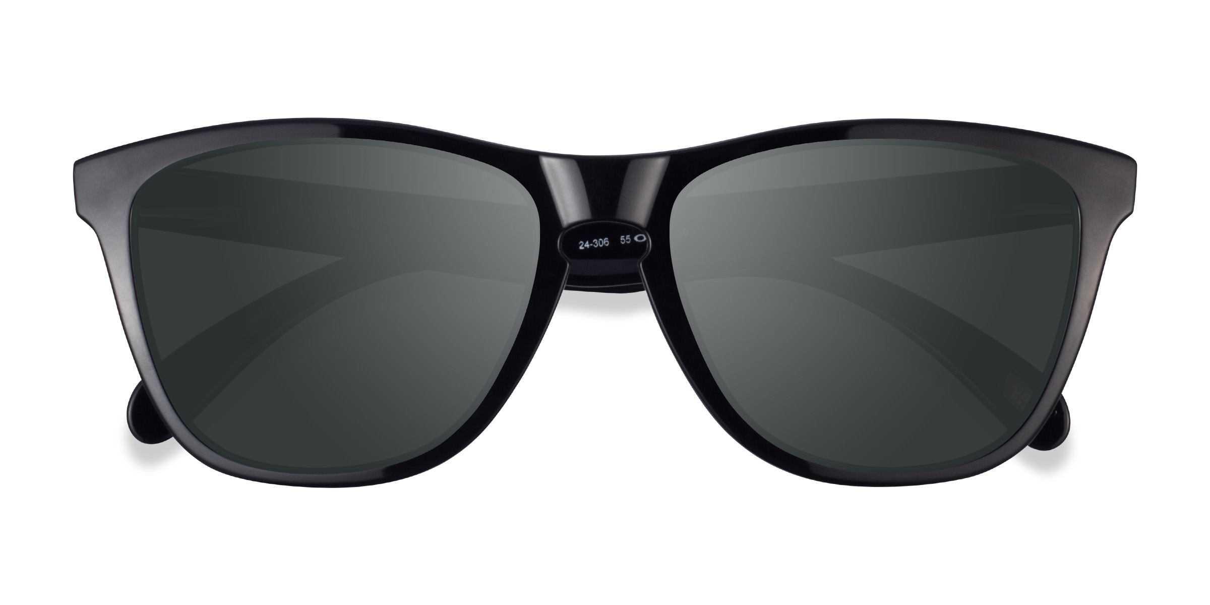 Polished Black Oakley Frogskins - Plastique Lunettes de soleil