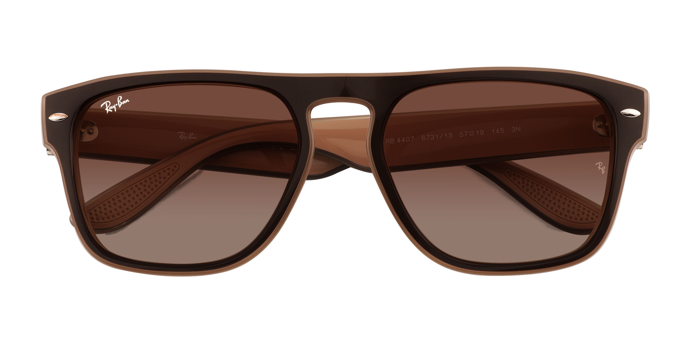 Clear Light Brown Ray-Ban RB4407 - Plastique Lunettes de soleil