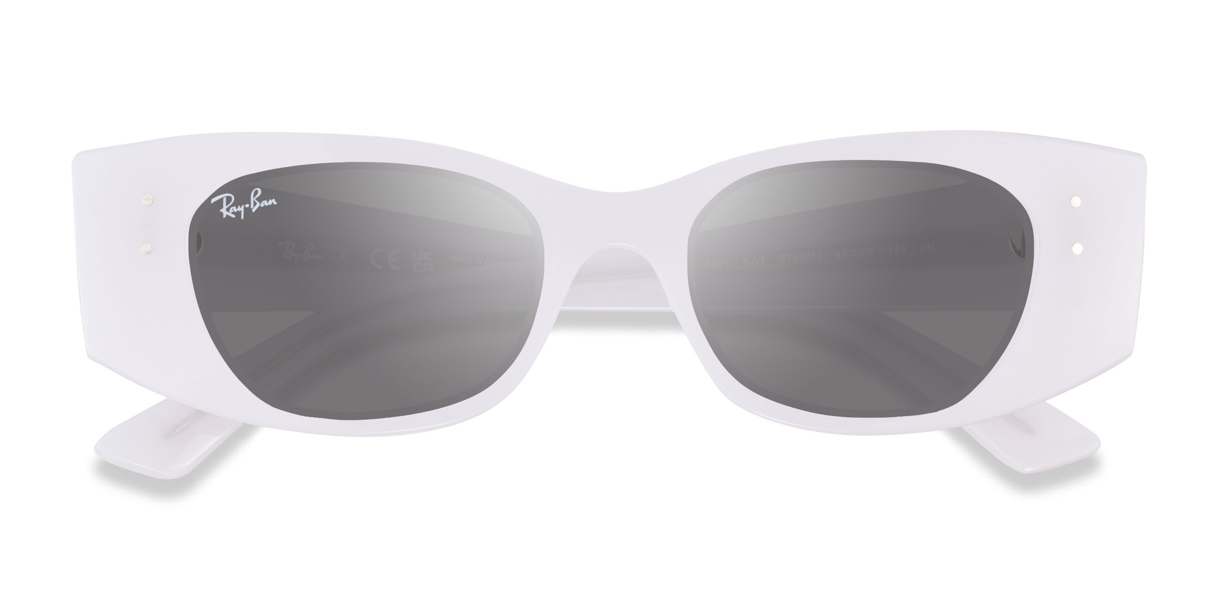 Shiny White Ray-Ban RB4427 Kat - Alternative-materials Lunettes de soleil