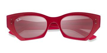 Clear Pink Ray-Ban RB4430 Zena -  Plastic Sunglasses