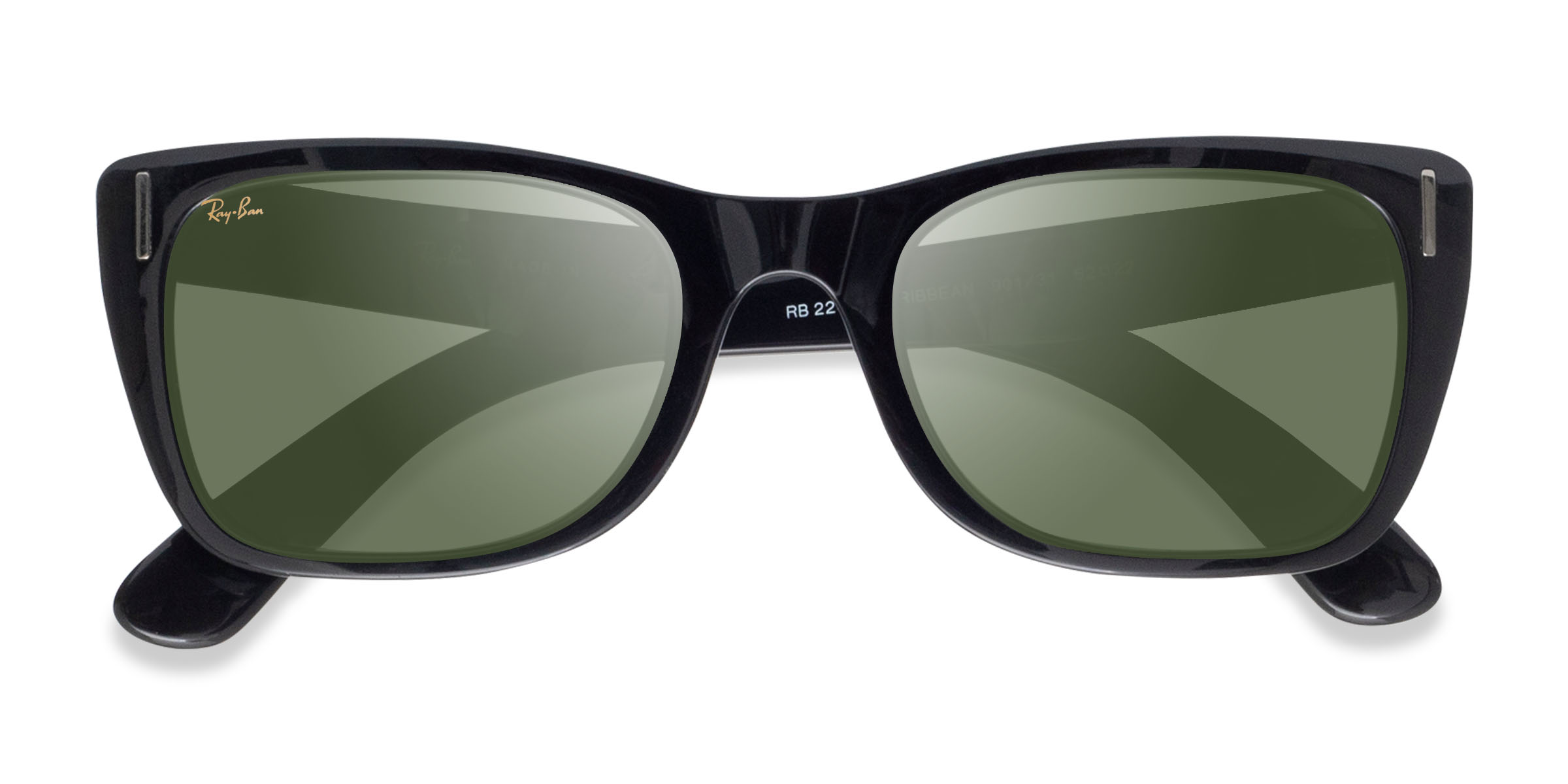 Shiny Black Ray-Ban Caribbean - Acétate Lunettes de soleil