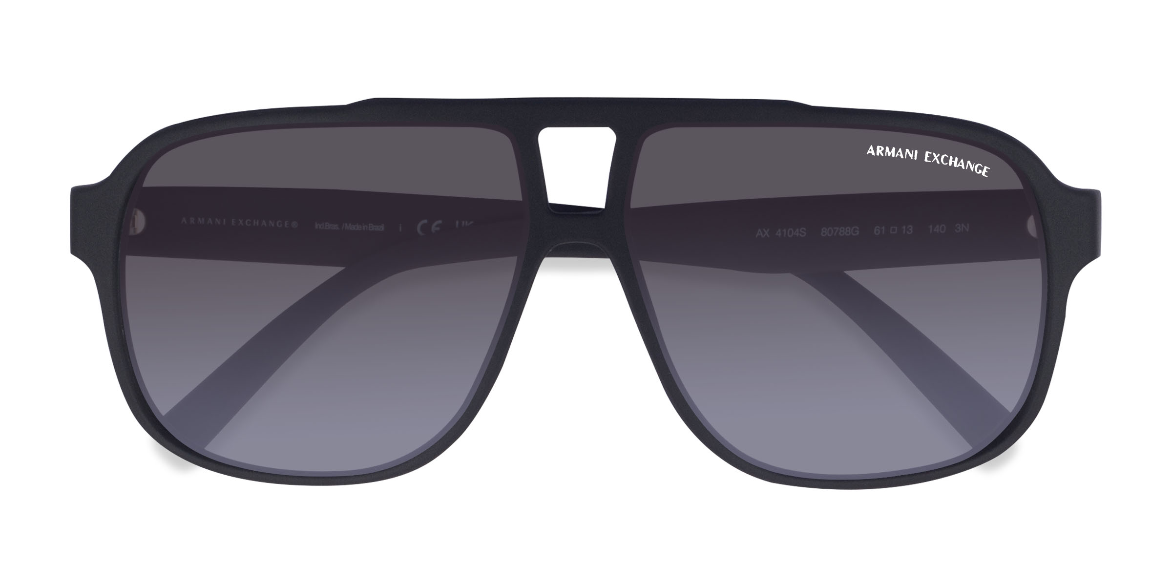 Matte Black Armani Exchange AX4104S - Plastic Sunglasses