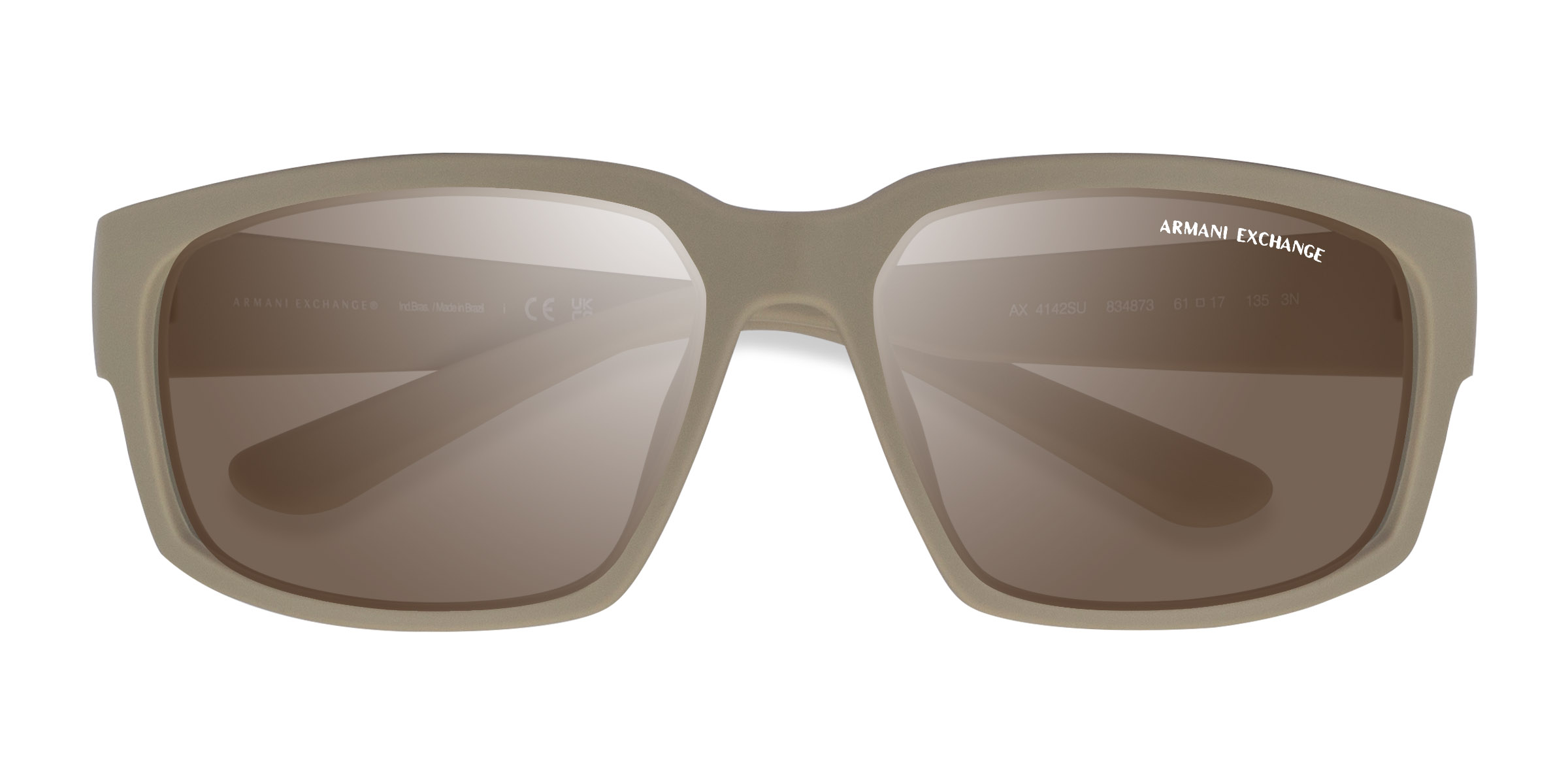 Matte Brown Armani Exchange AX4142SU - Plastic Sunglasses