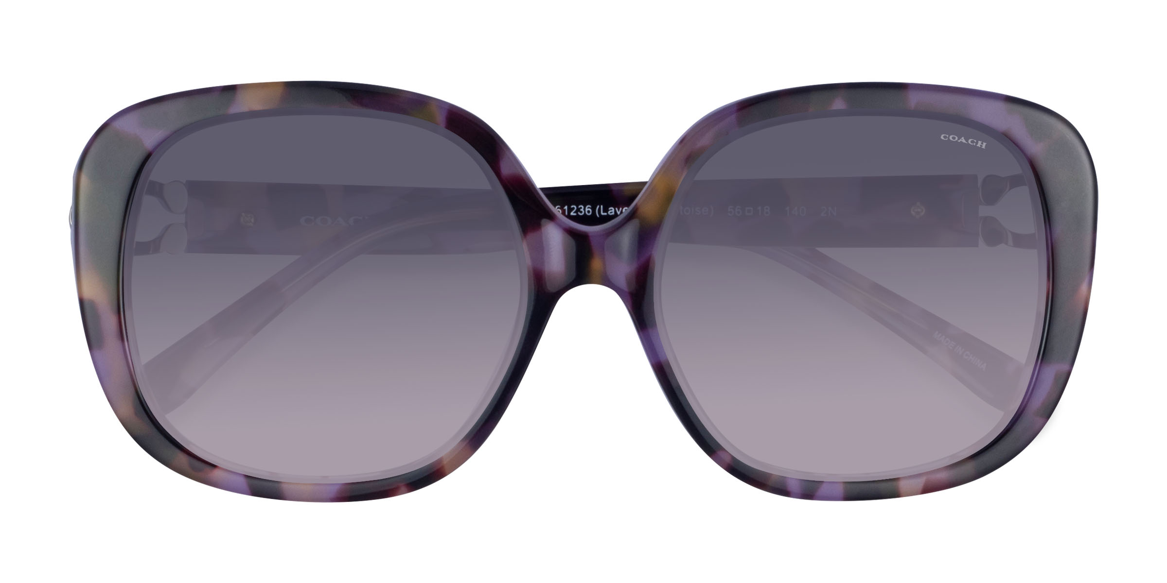 Purple Tortoise Coach HC8292 L1144 - Acétate Lunettes de soleil