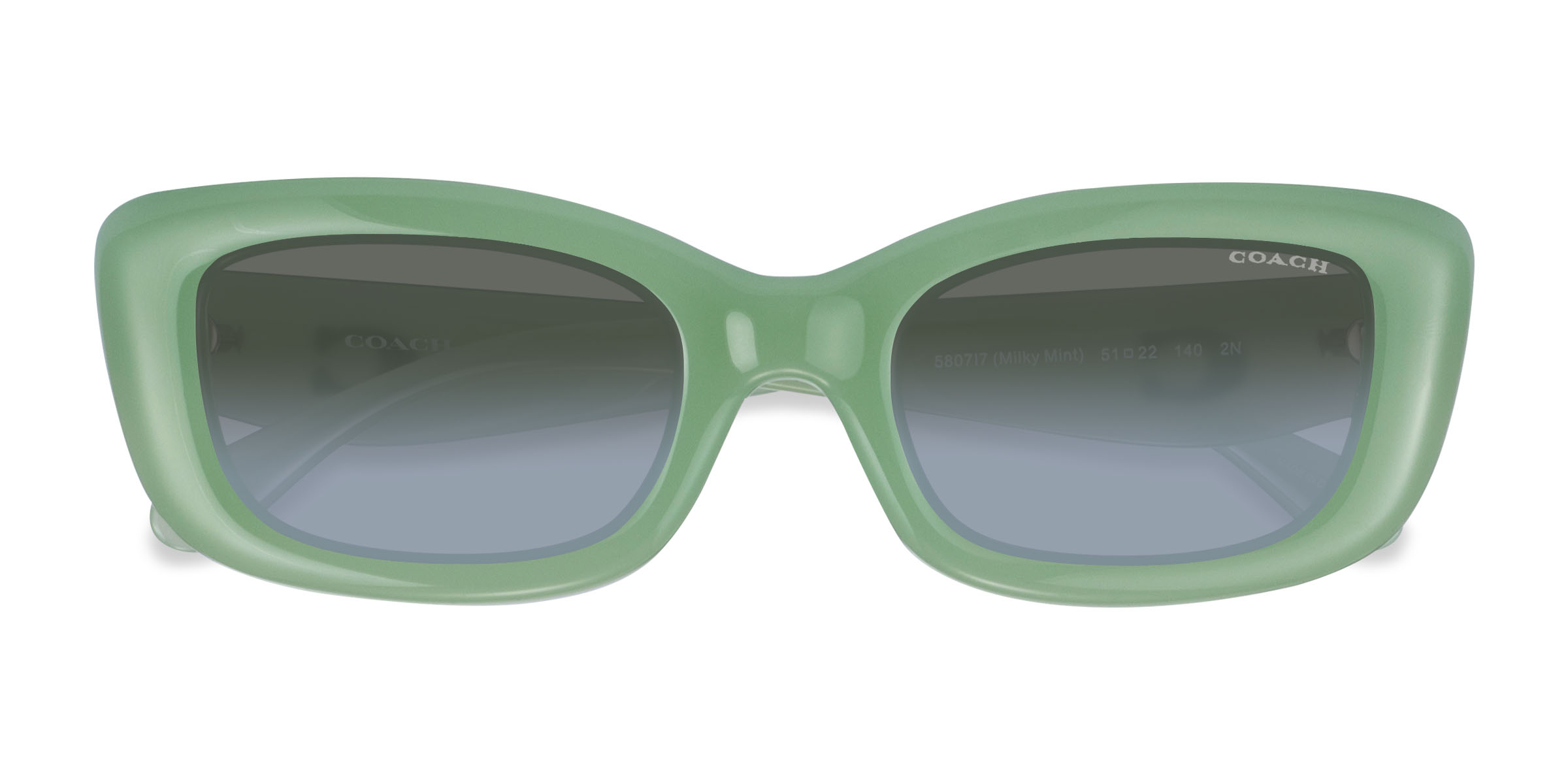 Milky Green Coach HC8390U CR610 - Plastique Lunettes de soleil