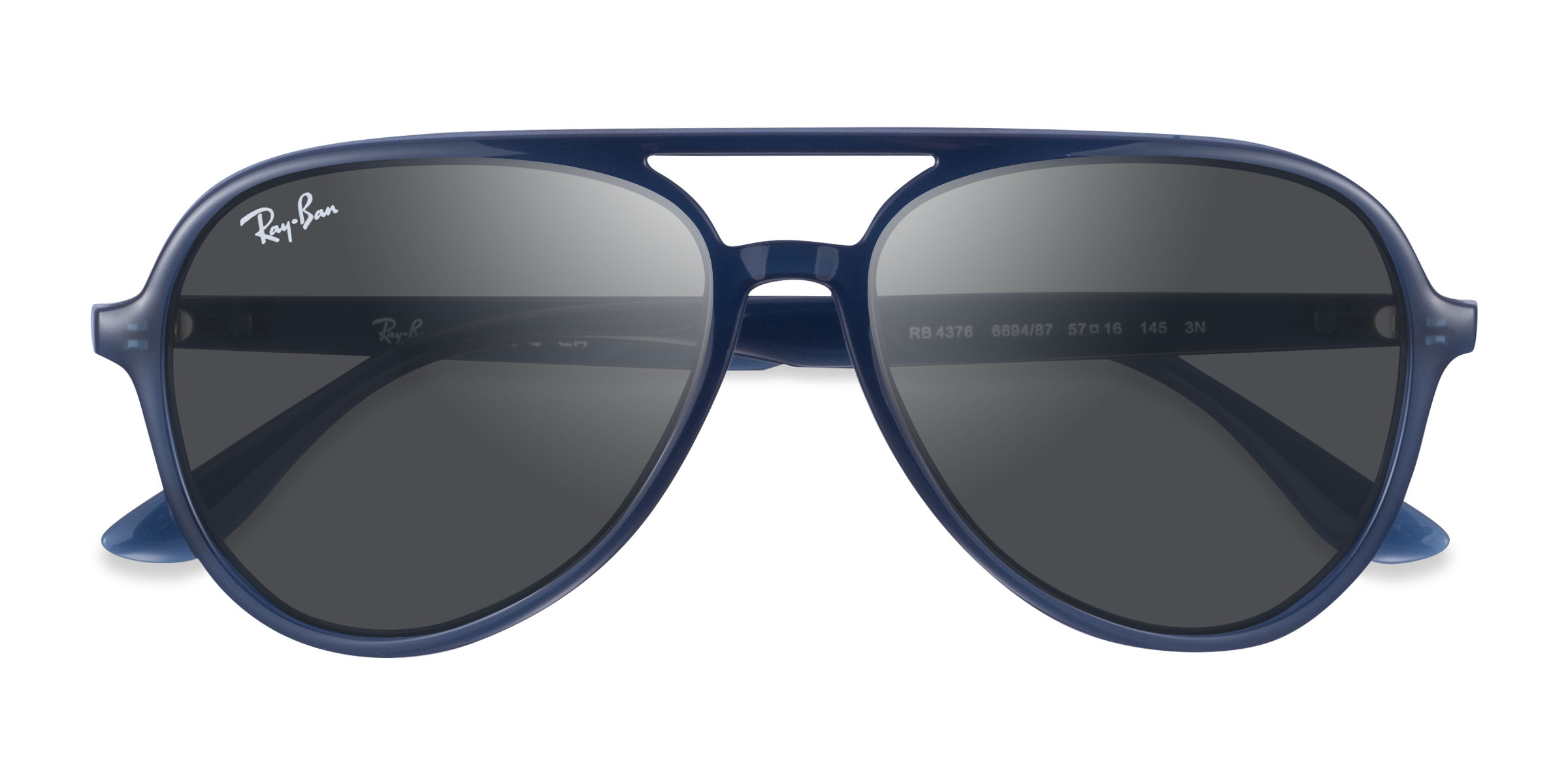 Bleu marine Ray-Ban RB4376 - Plastique Lunettes de soleil