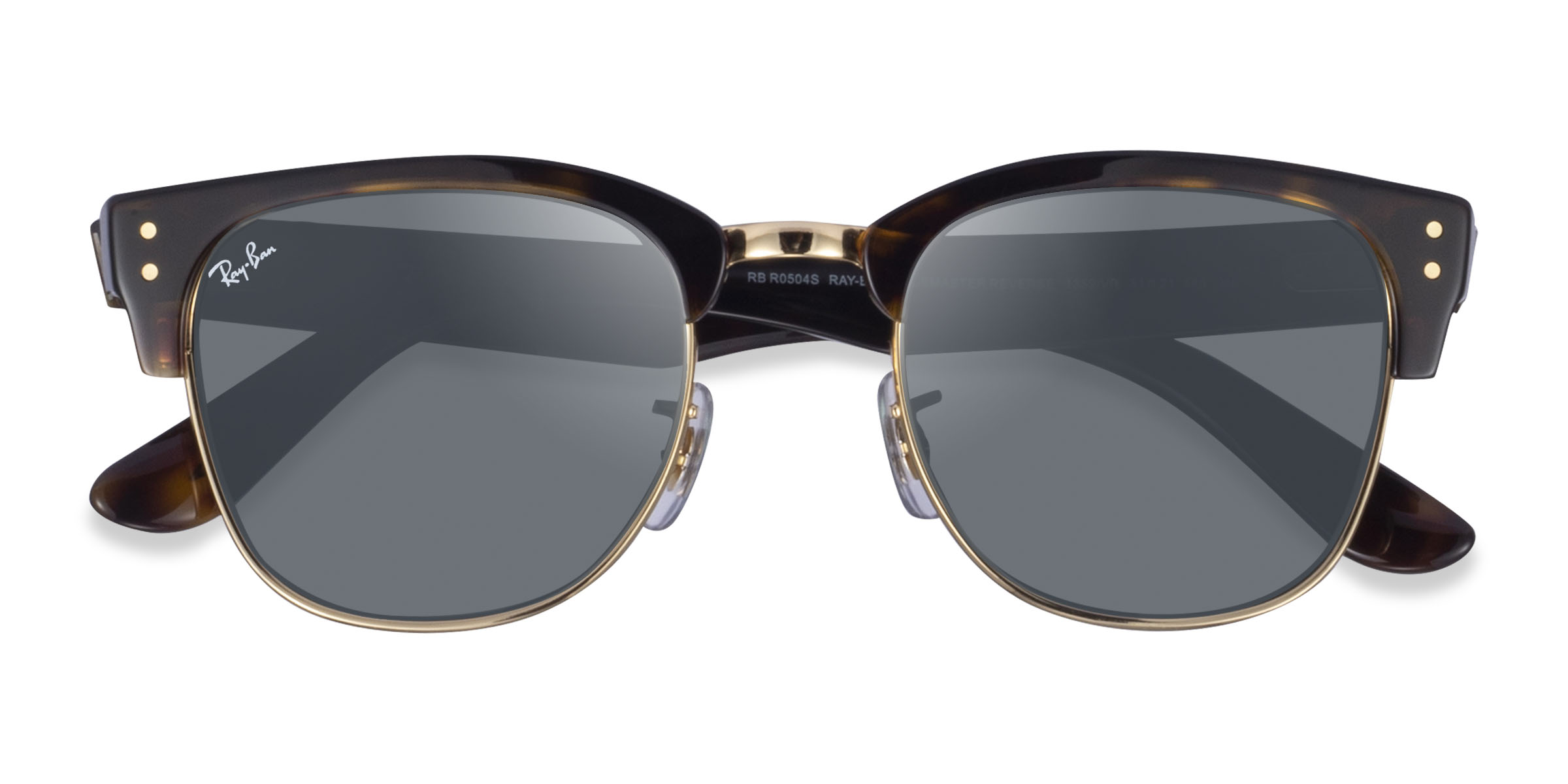 Tortoise Gold Ray-Ban Clubmaster Reverse - Métal Lunettes de soleil