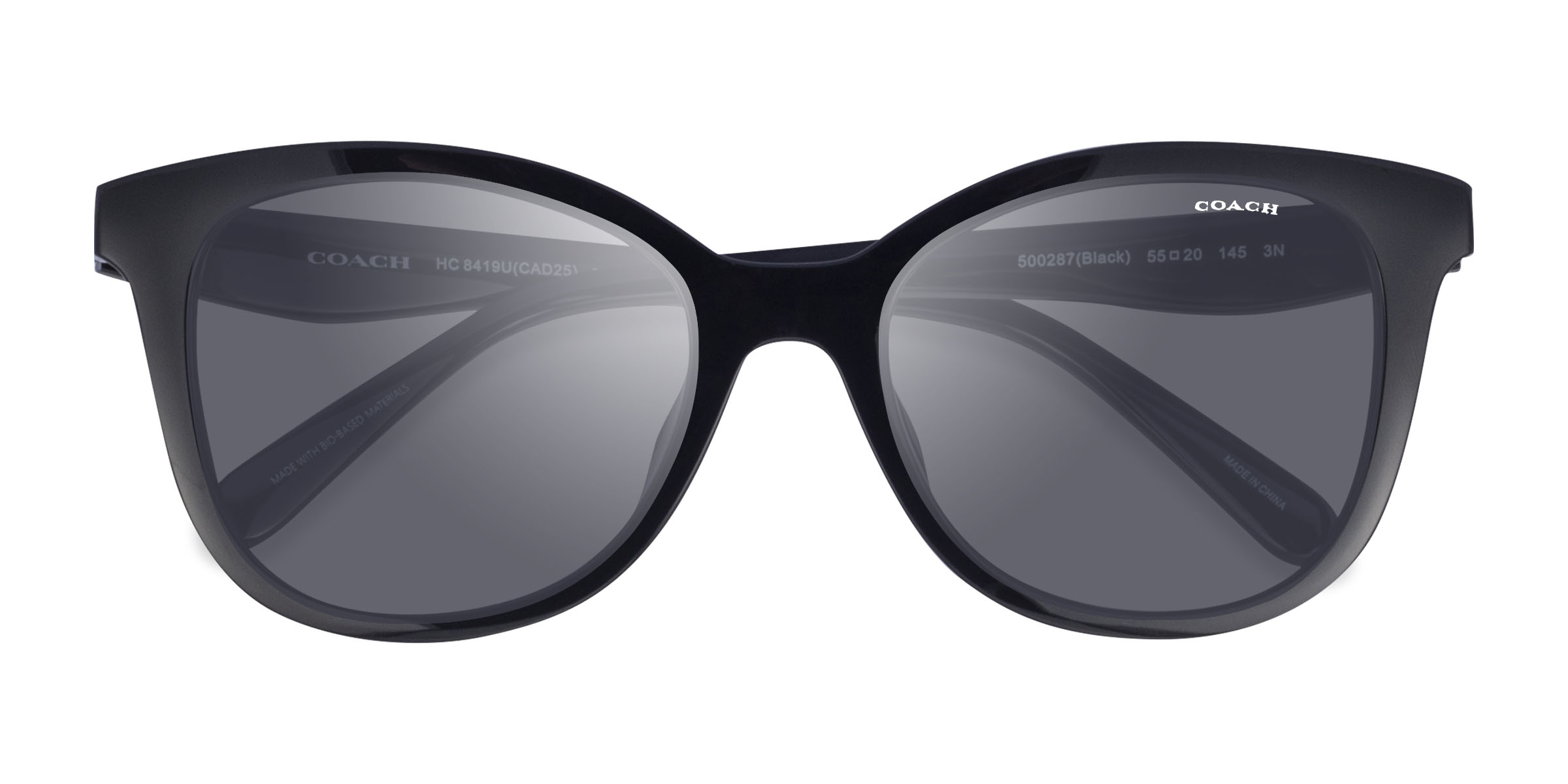 Noir Coach HC8419U CAD25 - Alternative-materials Lunettes de soleil