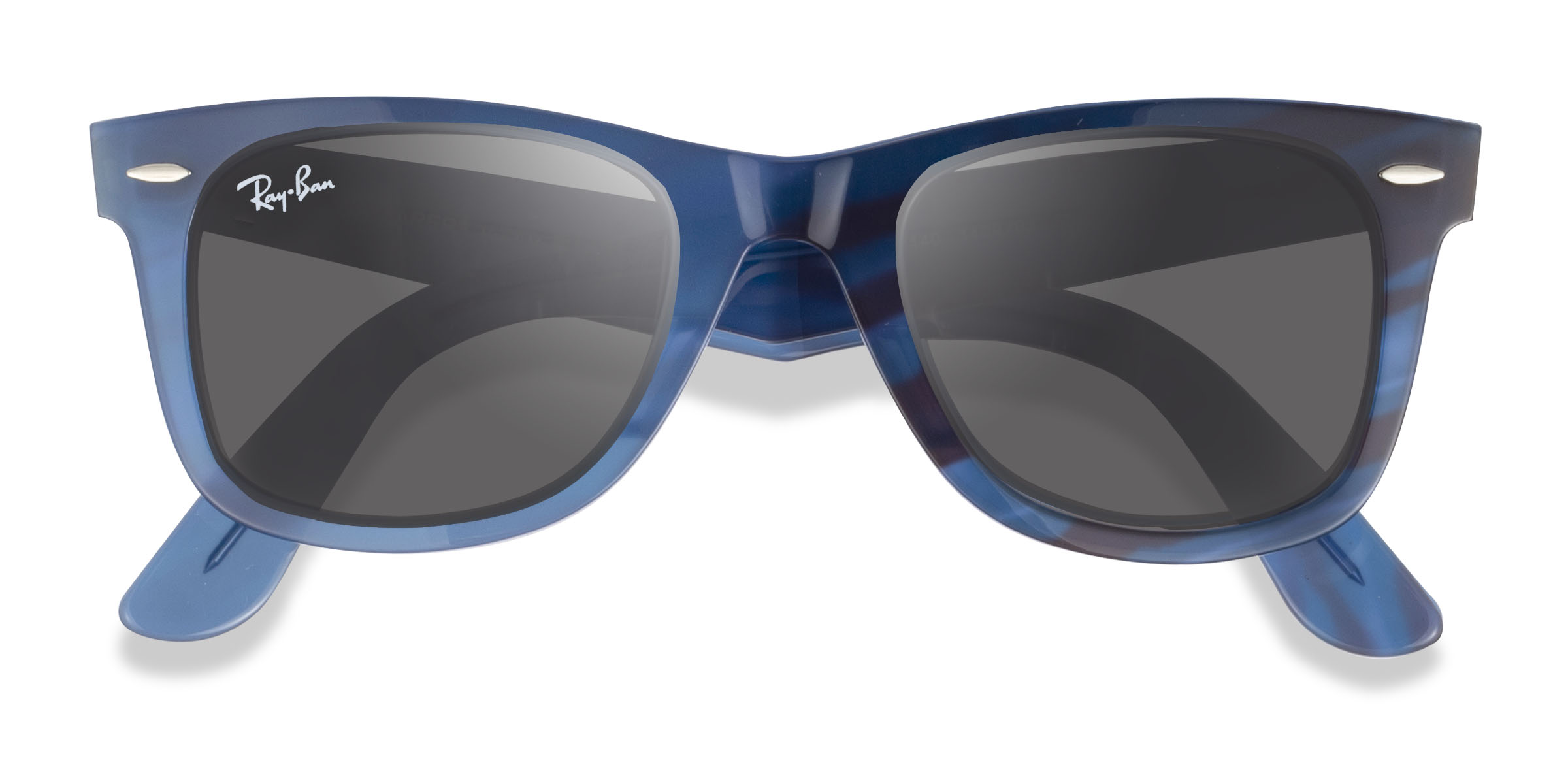 Photo Striped Blue Ray-Ban Wayfarer Change - Acétate Lunettes de soleil