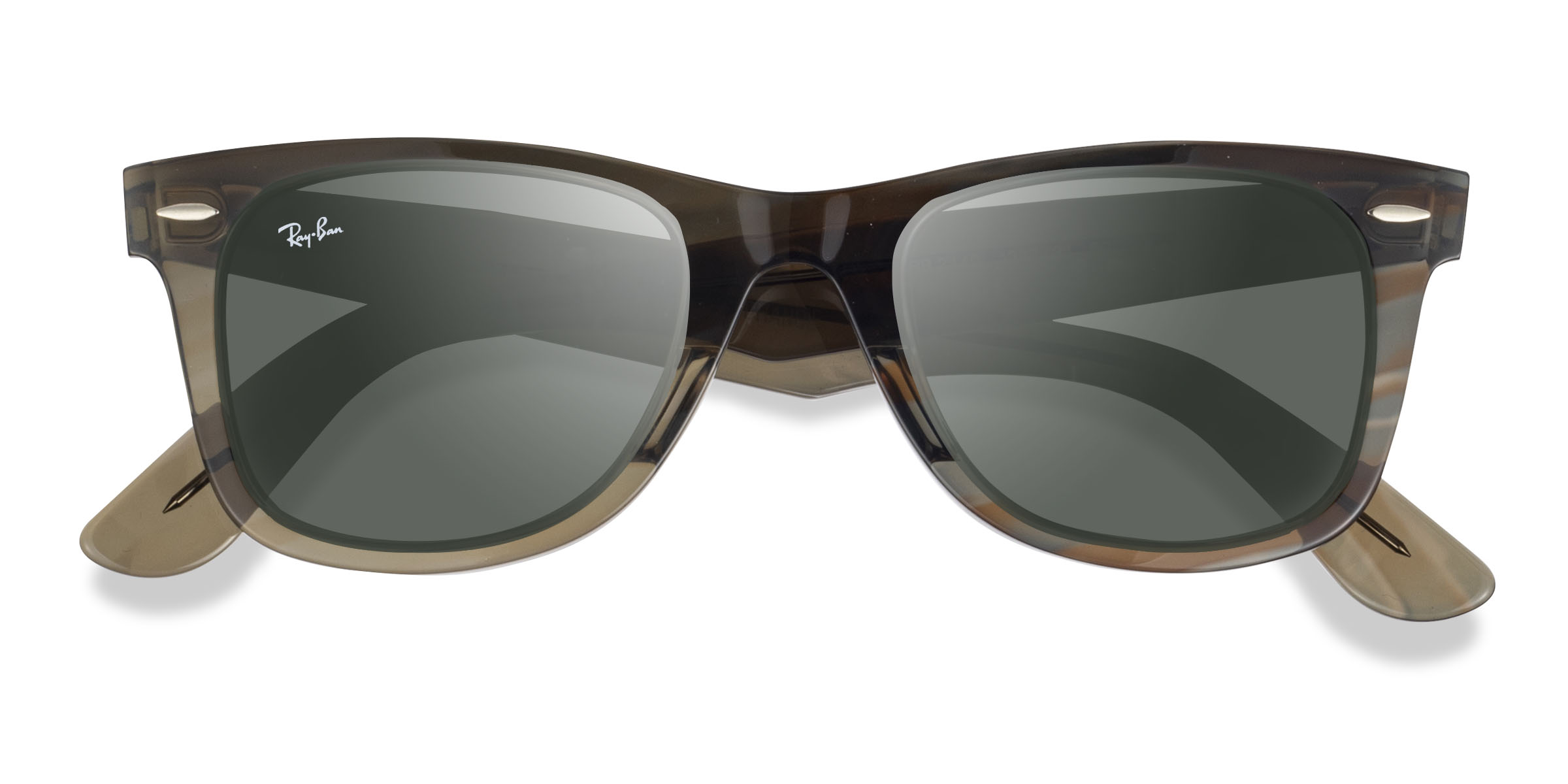 Photo Striped Gray Ray-Ban Wayfarer Change -  Acetate Sunglasses