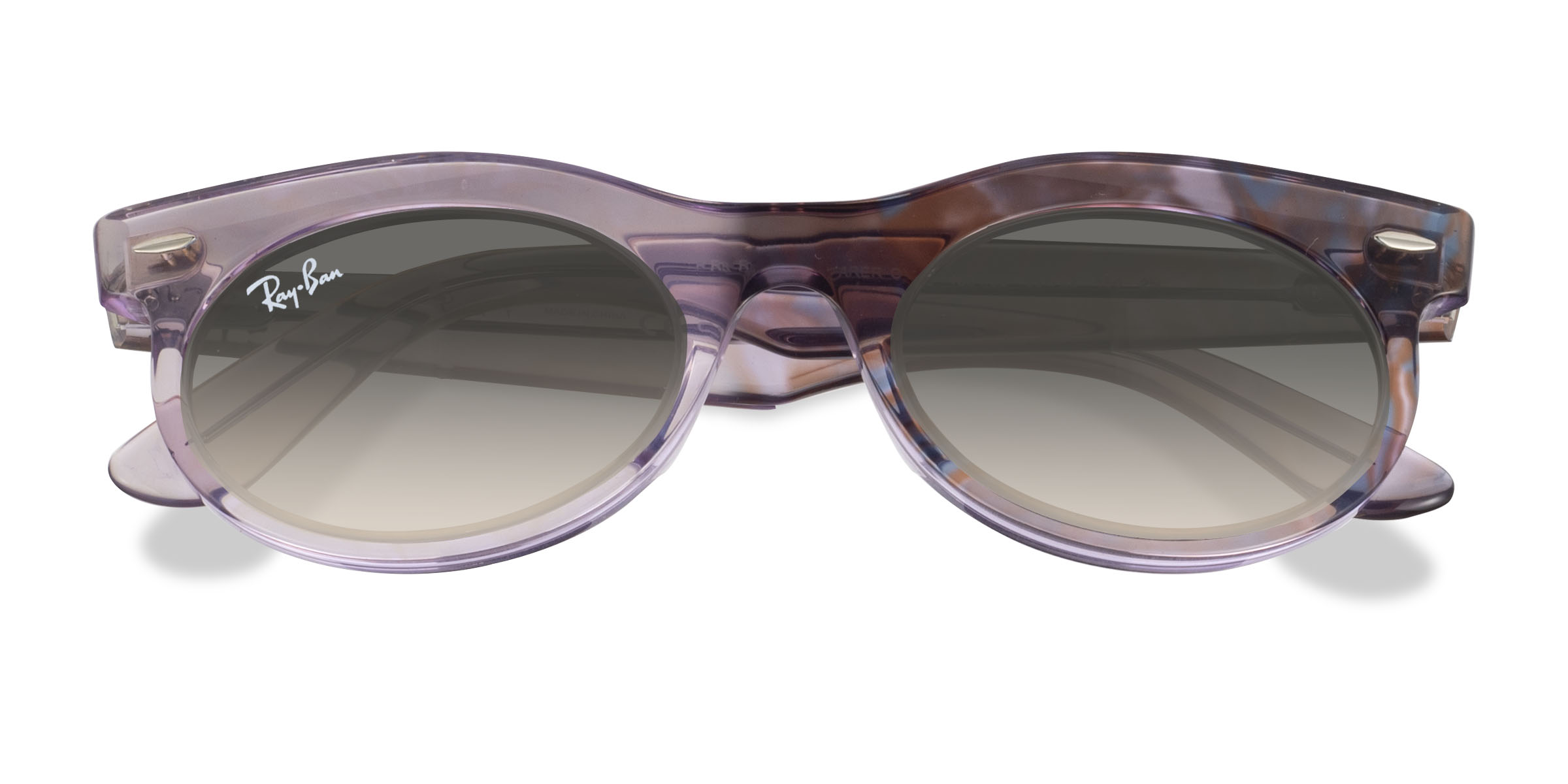 Photo Waves Purple Ray-Ban Wayfarer Oval Change - Plastique Lunettes de soleil