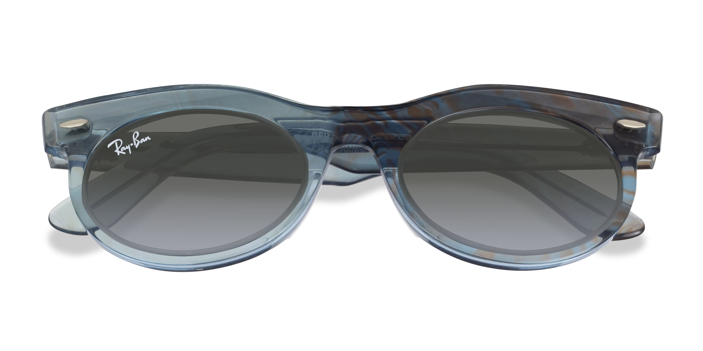 Photo Waves Azure Ray-Ban RB2242F Wayfarer Oval Change - Acétate Lunettes de soleil