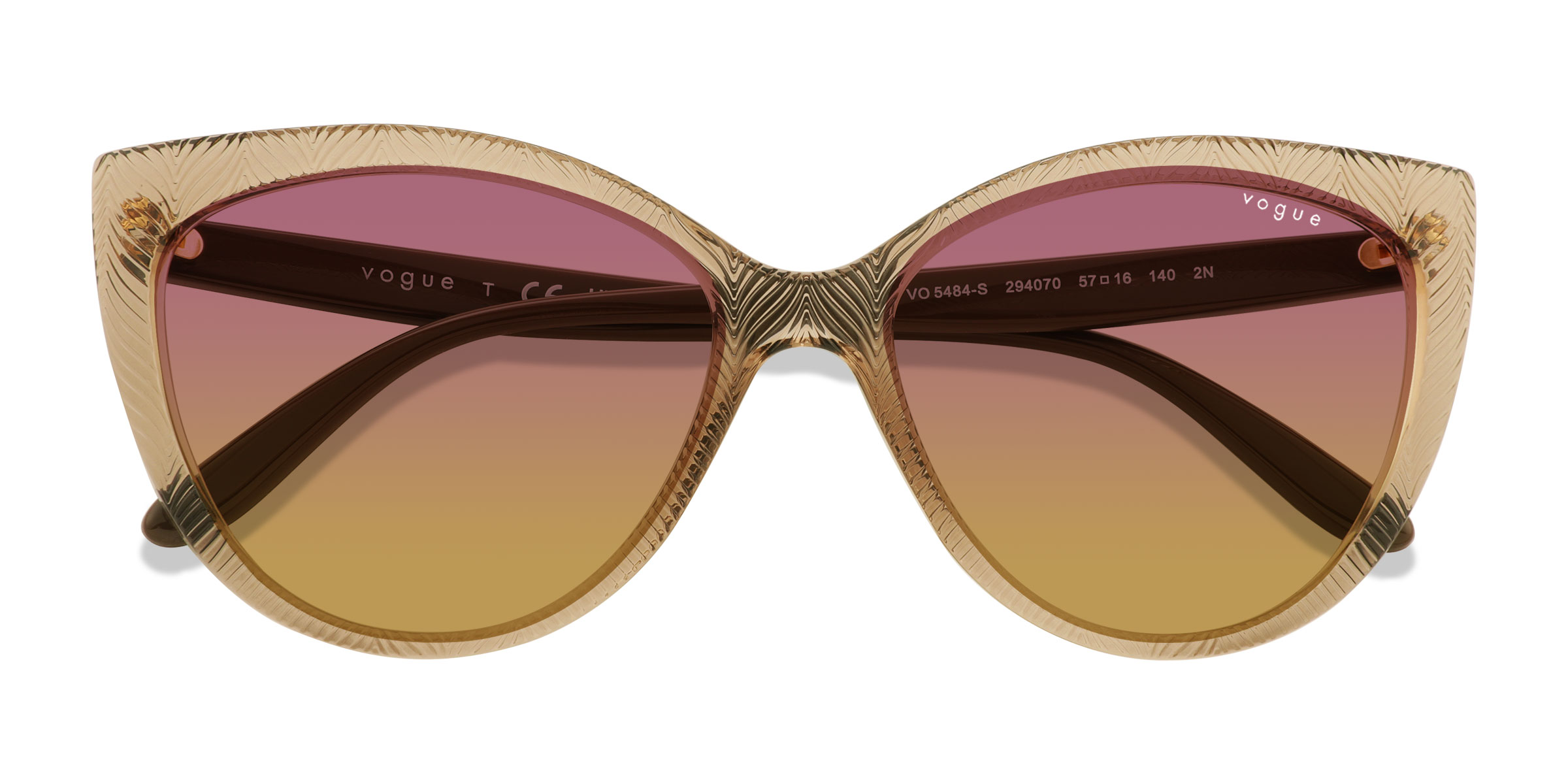 Transparent Brown Vogue Eyewear VO5484S -  Plastic Sunglasses