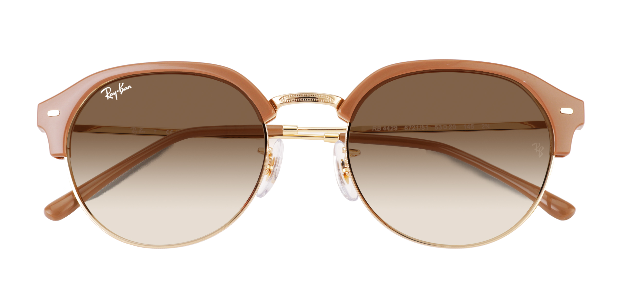 Brun Ray-Ban RB4429 - Plastique Lunettes de soleil