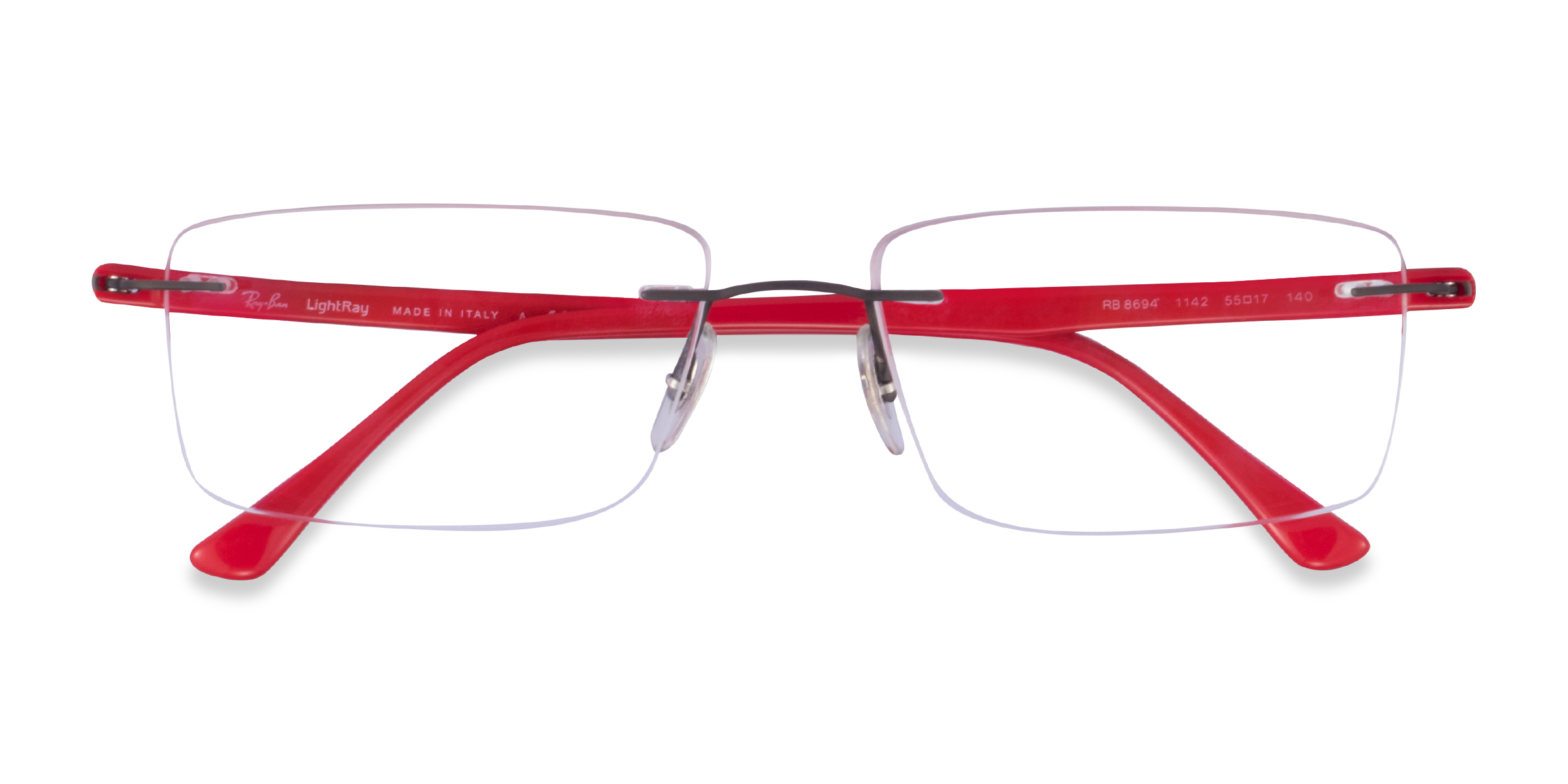Gunmetal Red Ray-Ban RB8694 - Titanium Eyeglasses