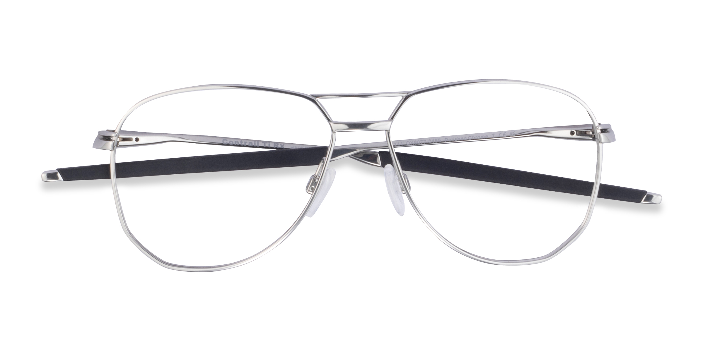 Polished Chrome Oakley Contrail Ti Rx - Titanium Eyeglasses
