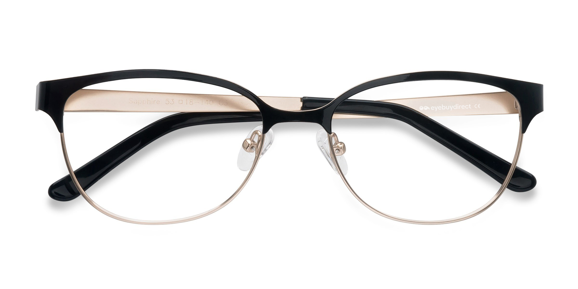 Black Golden Sapphire - Metal Eyeglasses