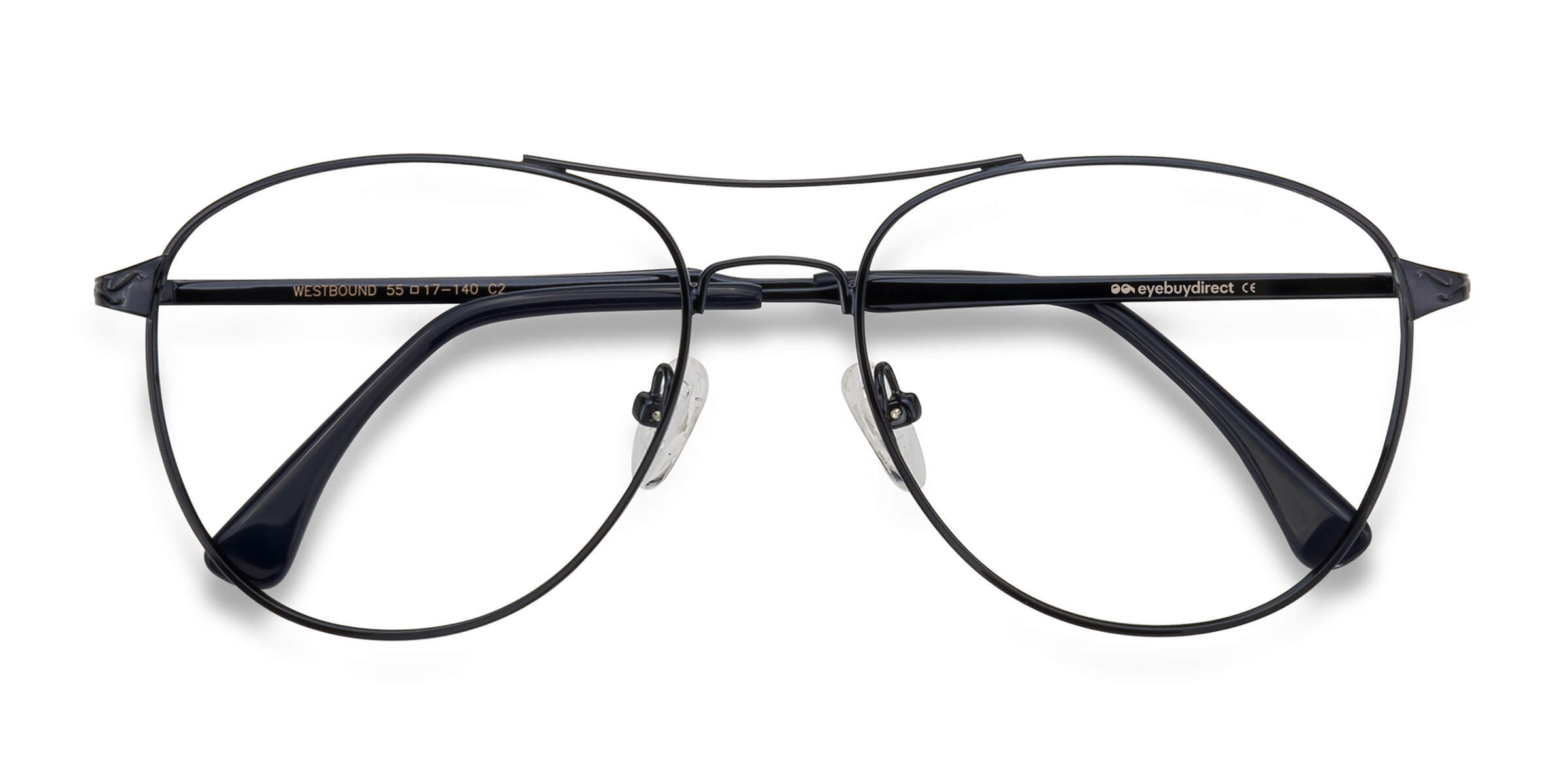 Dark Navy Westbound - Métal Lunettes de vue