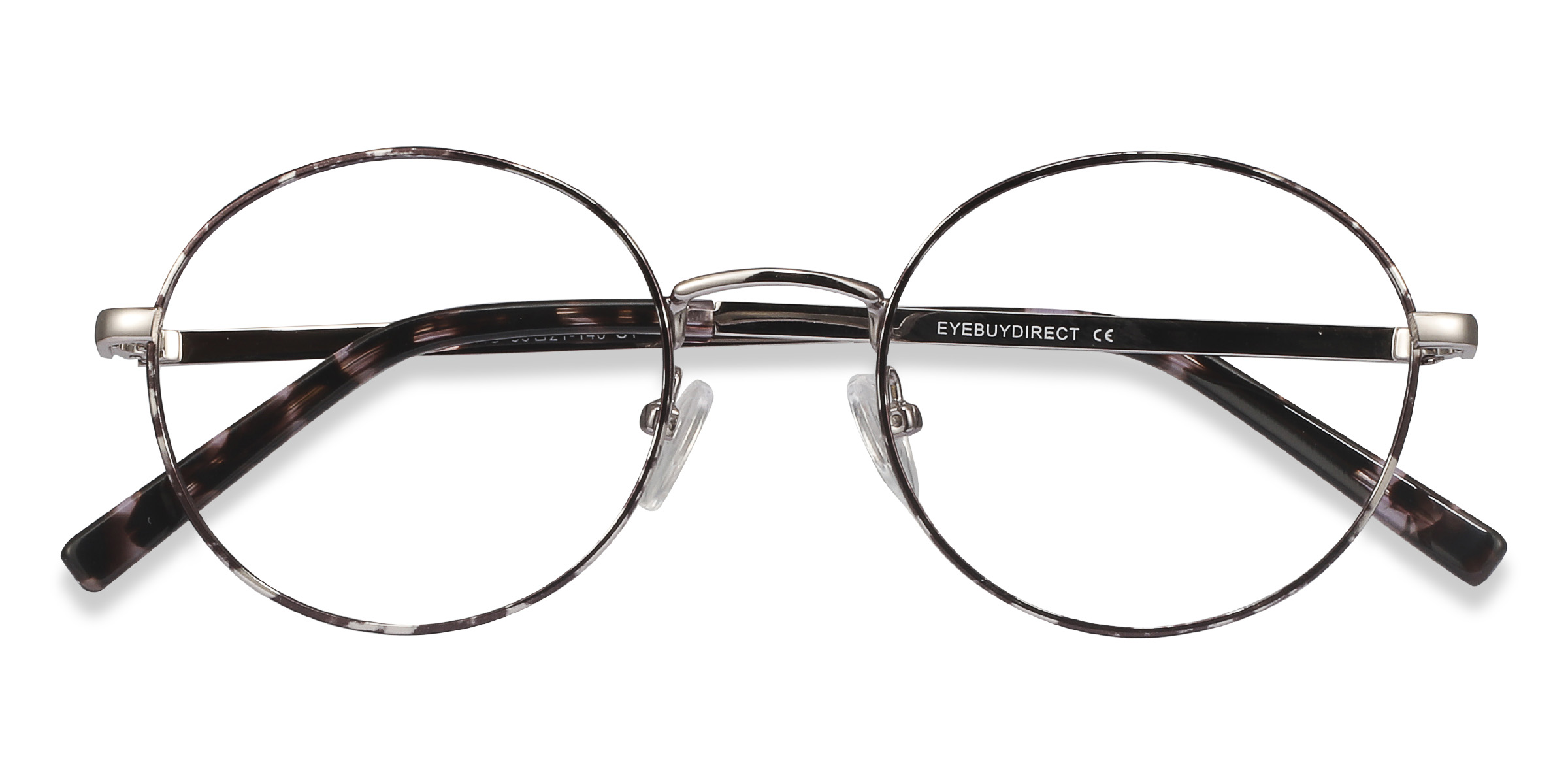 Gray Floral Aero - Metal Eyeglasses